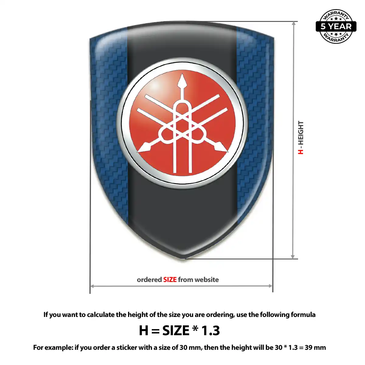 Yamaha Domed Logo Sticker Signature Edition