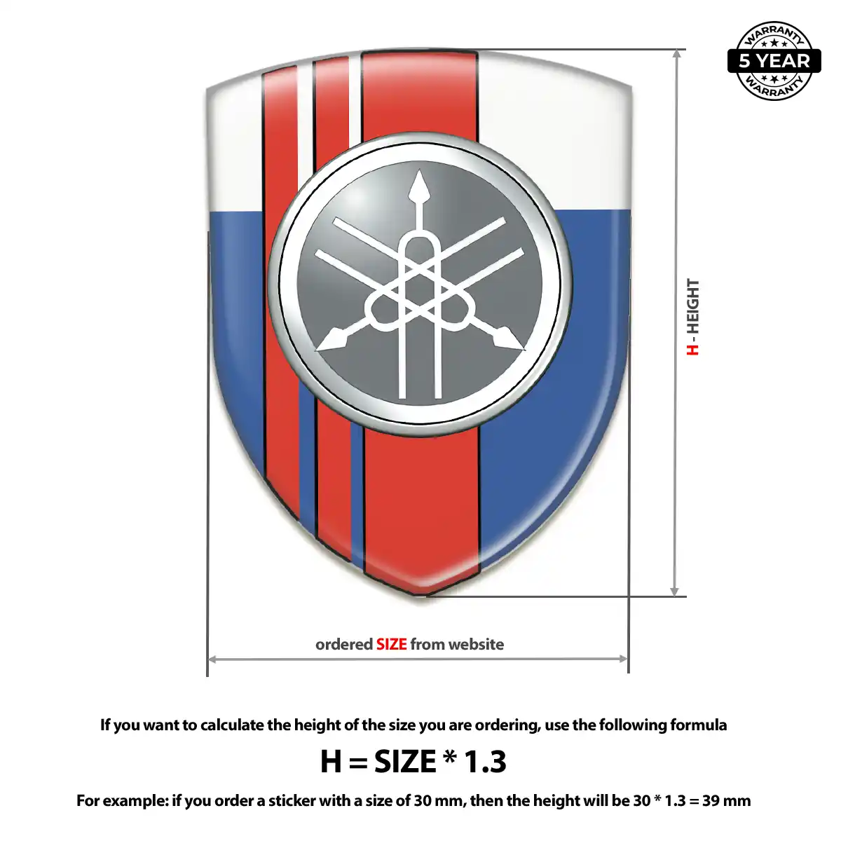 Yamaha Domed Logo Sticker Signature Grade