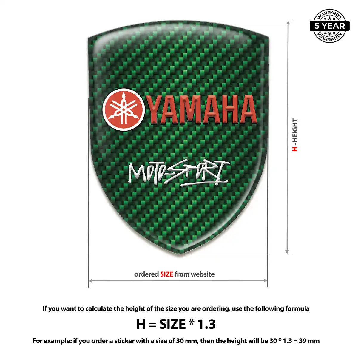 Yamaha Domed Logo Sticker Sport Tuning