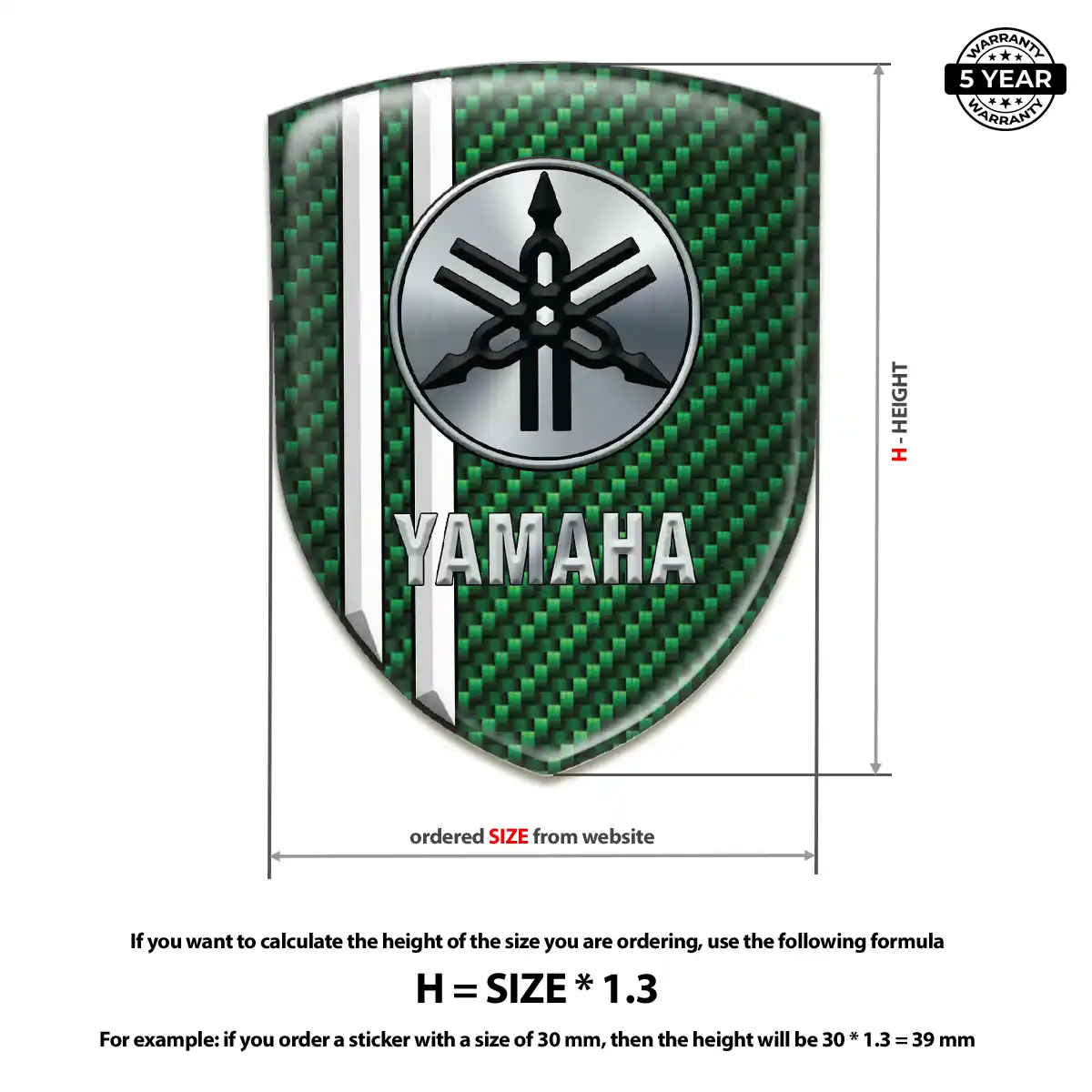 Yamaha Domed Logo Sticker Street Tuning
