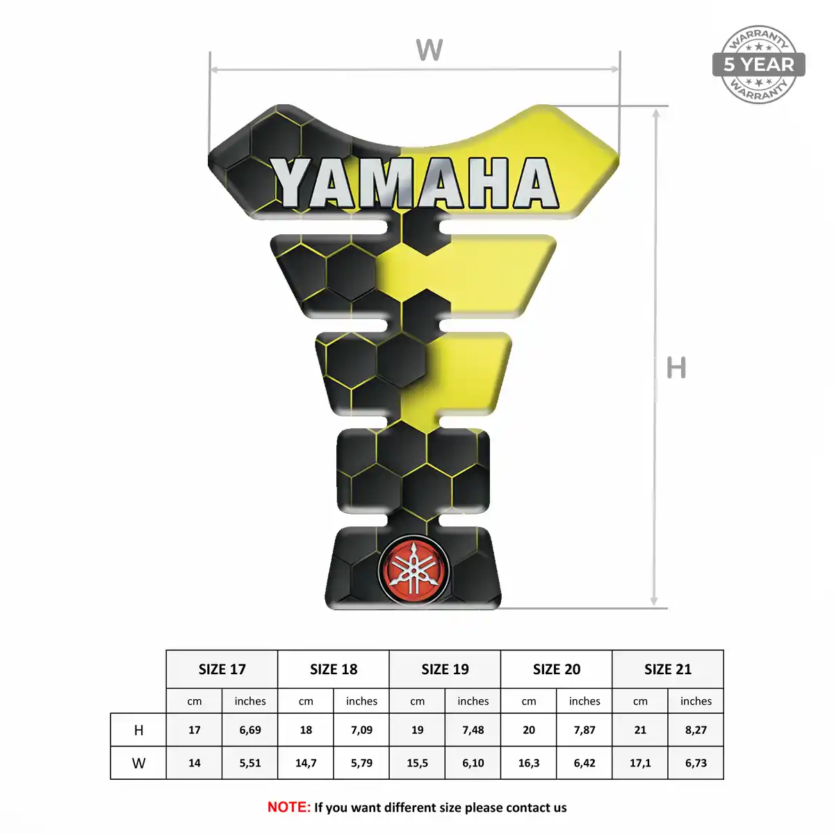 Yamaha Domed Tank Pad Prime Quality
