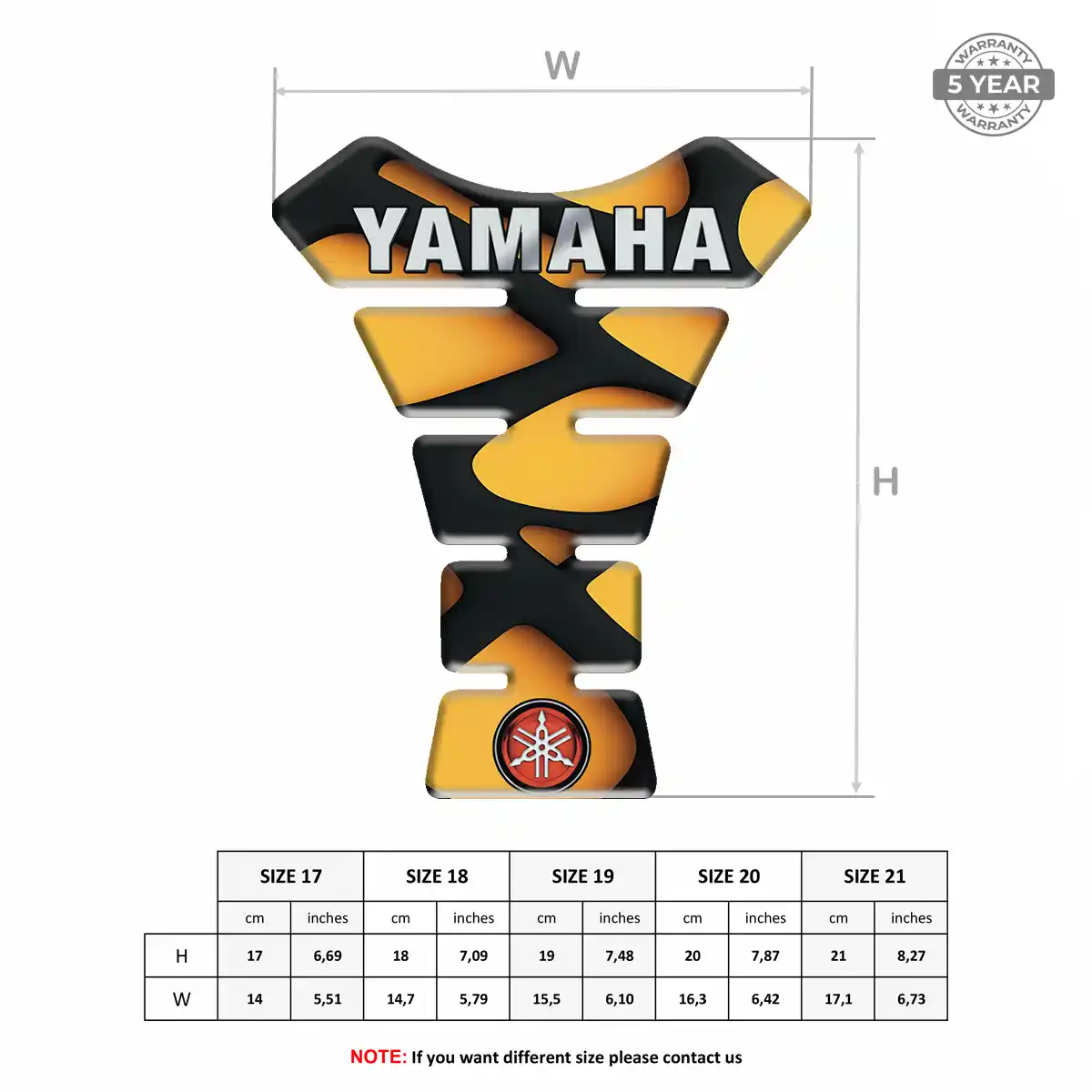 Yamaha Domed Tank Pad Refined Design