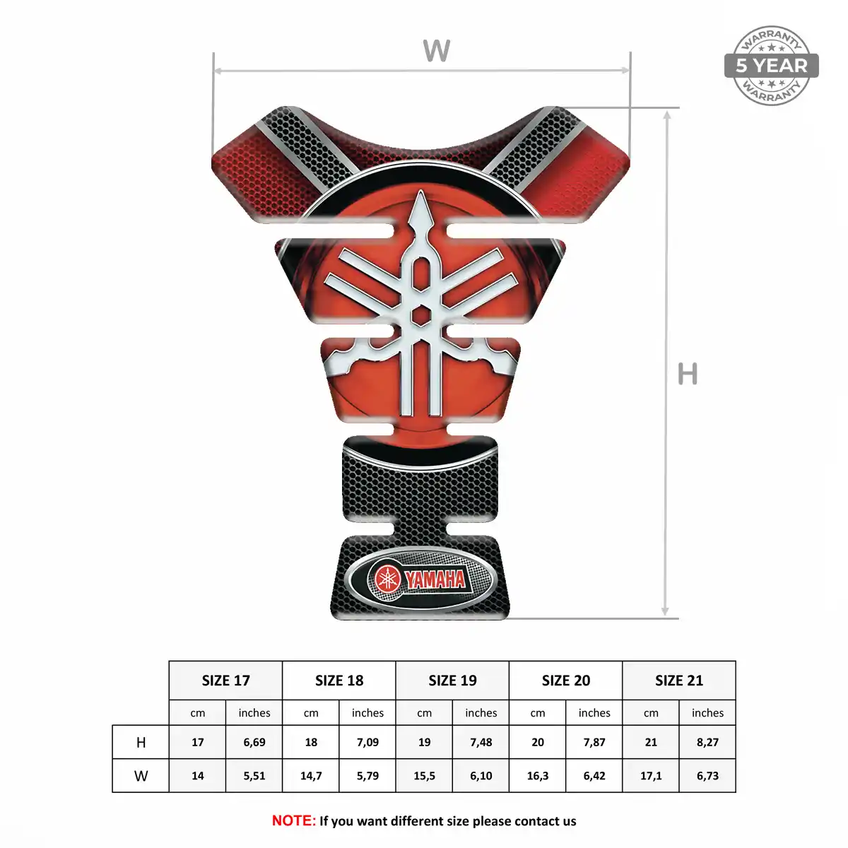 Yamaha Domed Tank Protector Elite Finish