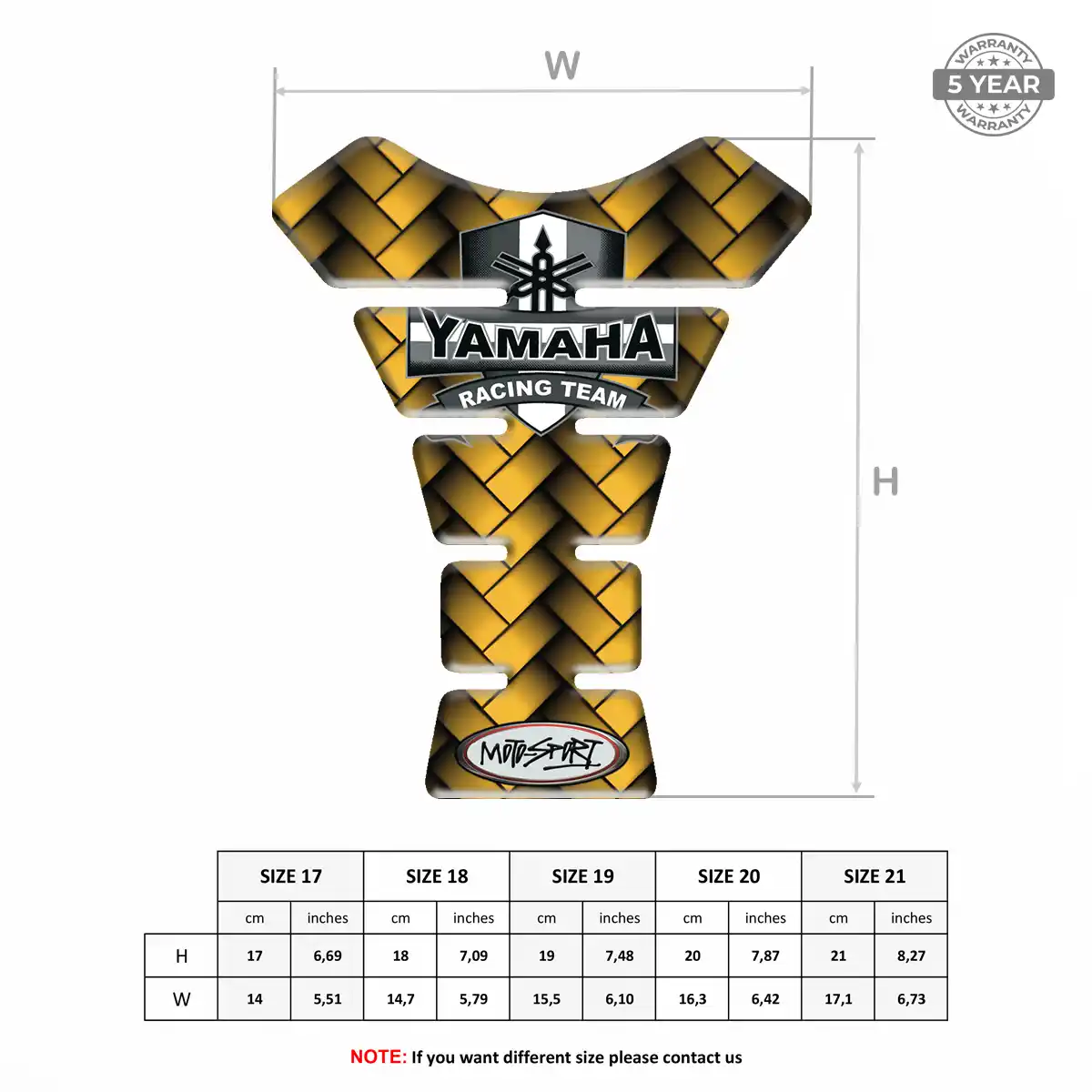 Yamaha Domed Tank Protector Prestige Line