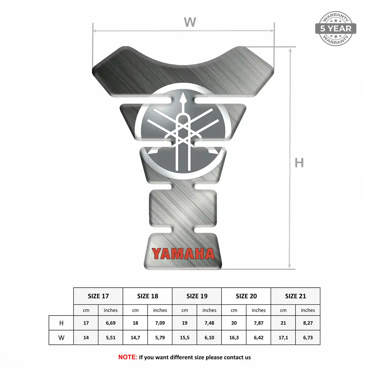 Yamaha Domed Tank Protector Prime Quality