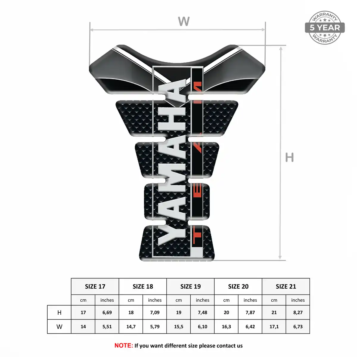 Yamaha Domed Tank Protector Refined Design