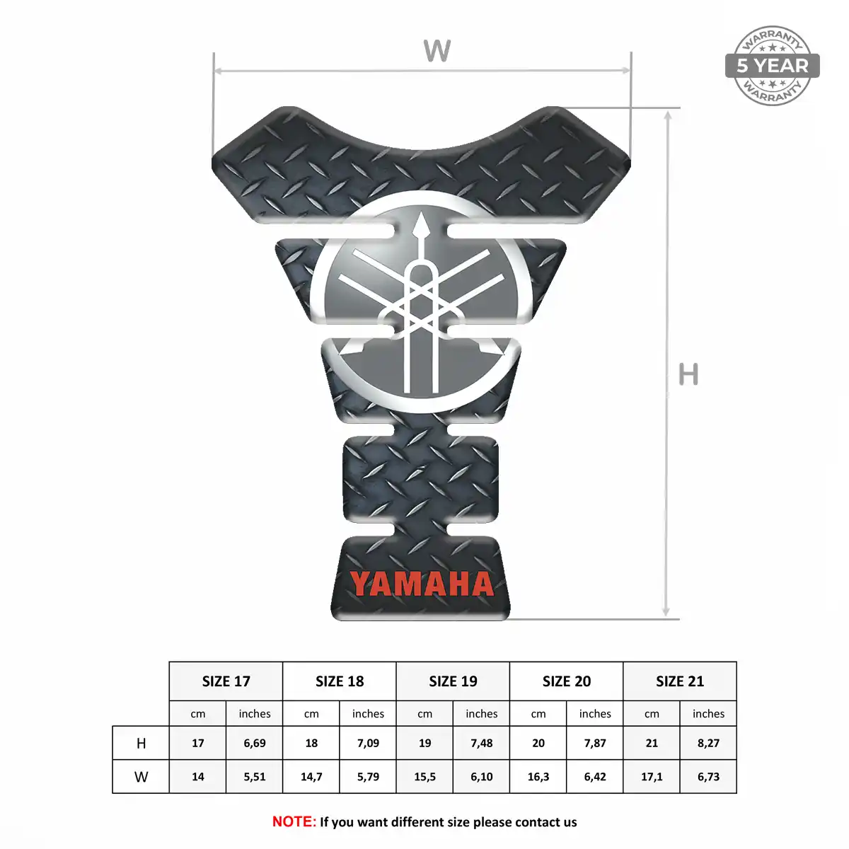 Yamaha Domed Tank Protector Sleek Style