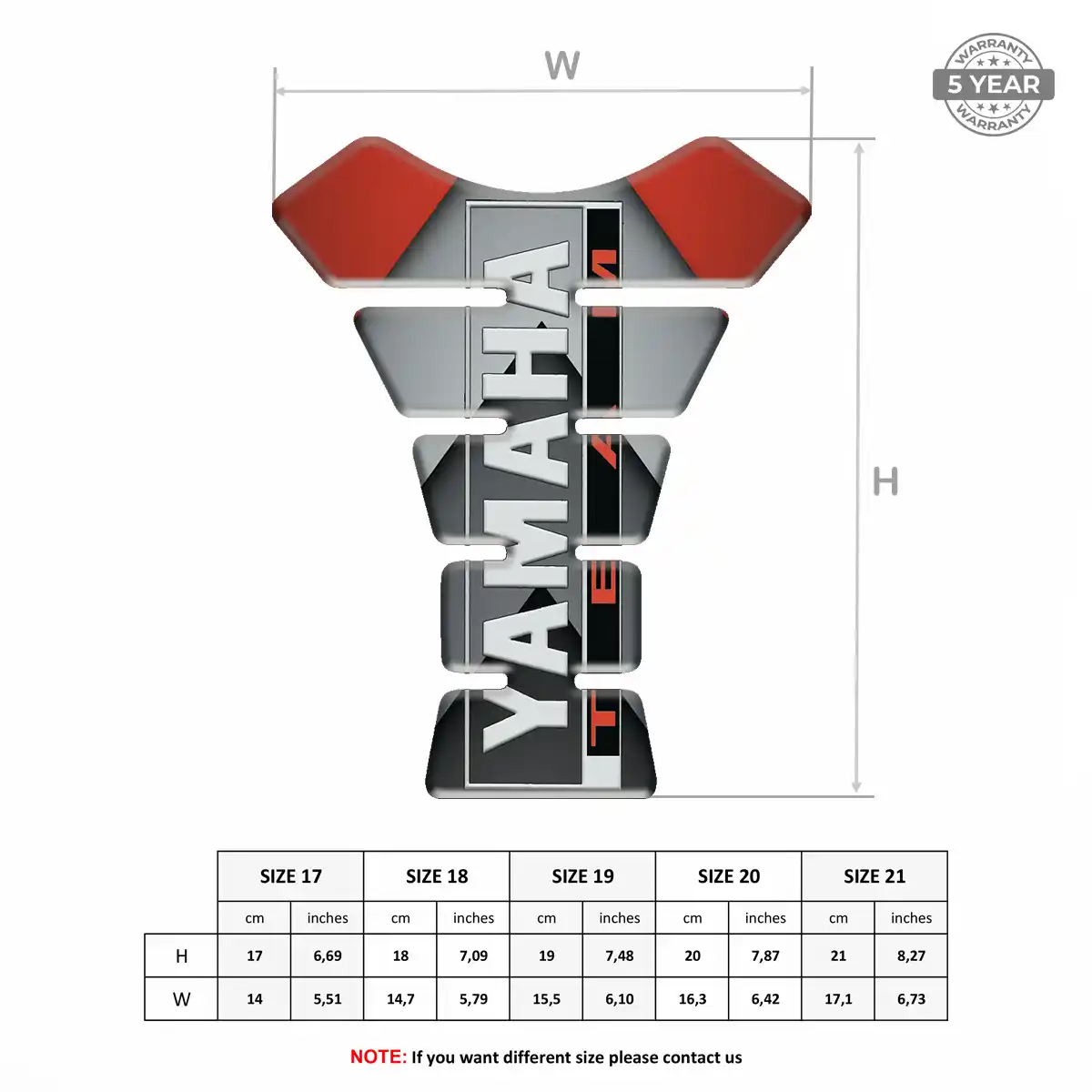 Yamaha Domed Tank Sticker Exclusive Series