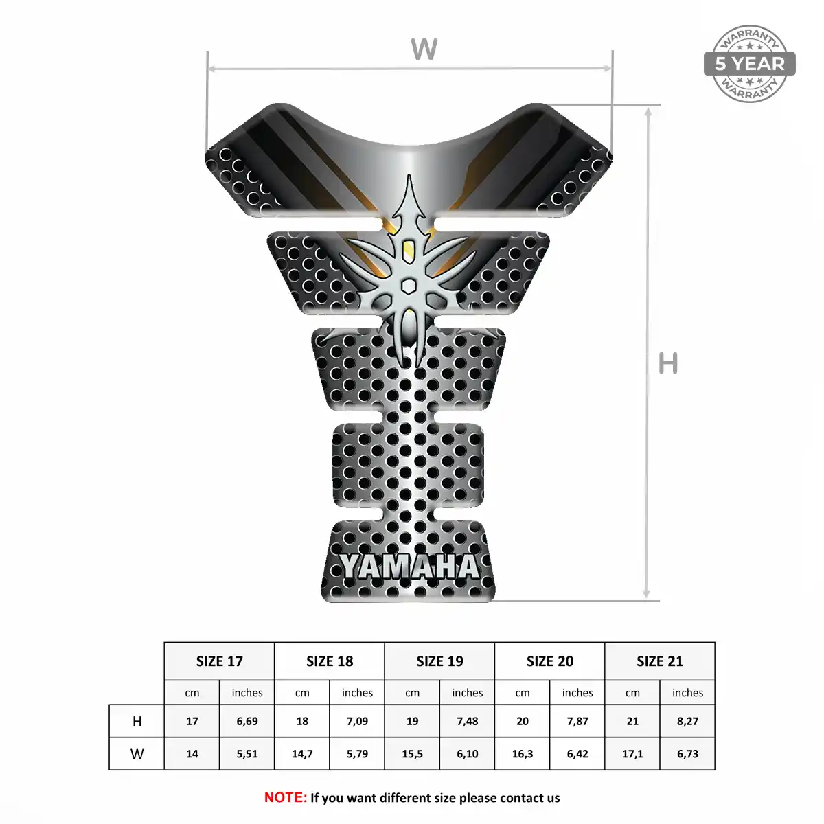 Yamaha Domed Tank Sticker Prestige Line