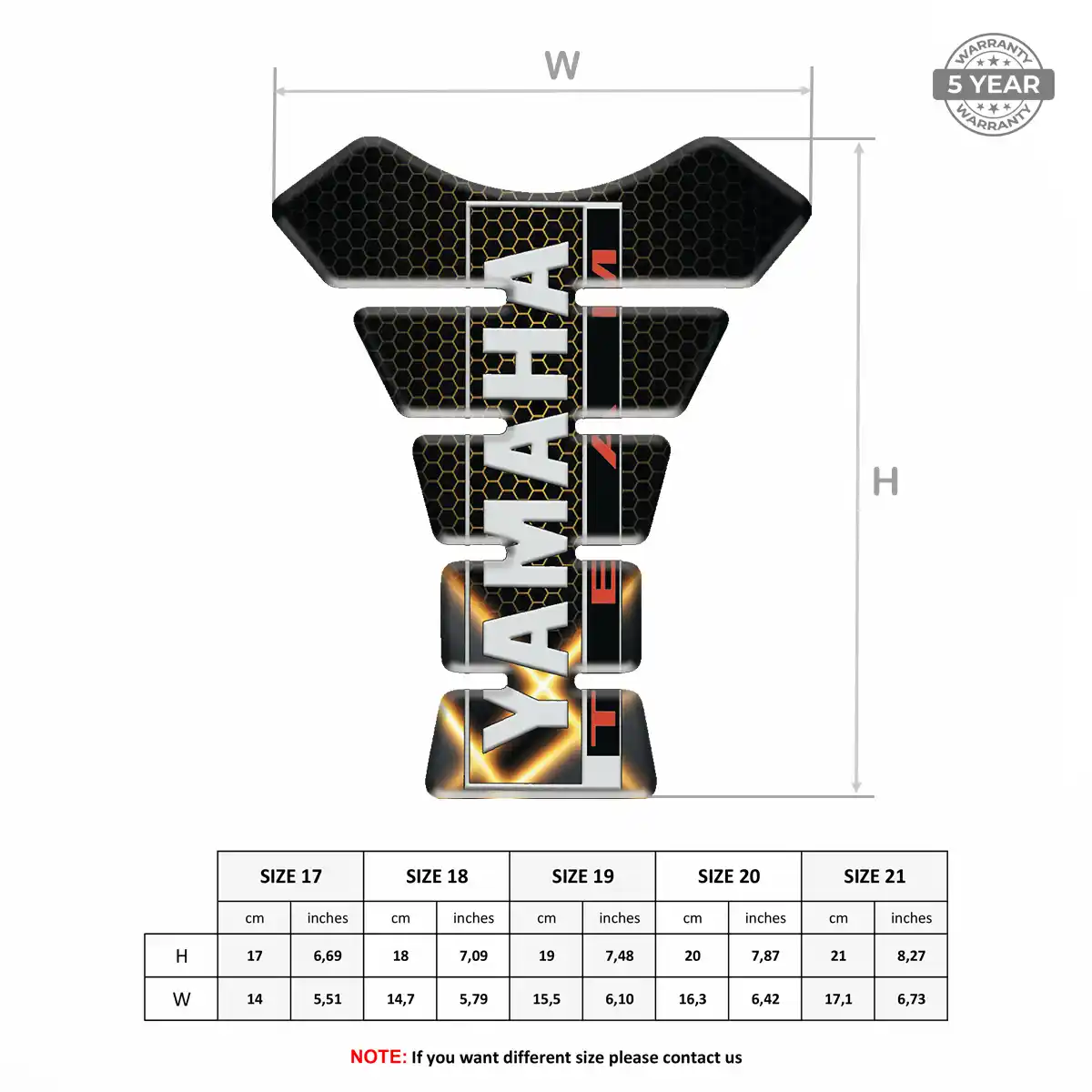 Yamaha Domed Tank Sticker Signature Grade