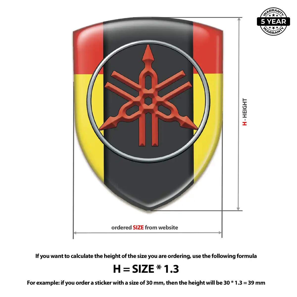 Yamaha Emblem Badge Branded Line
