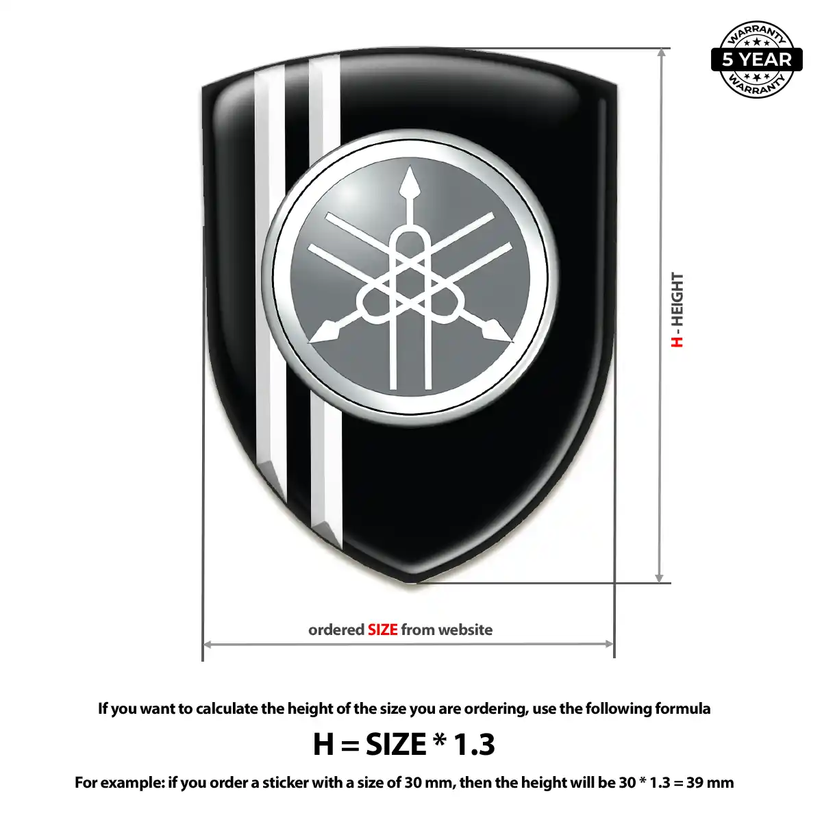 Yamaha Emblem Badge Elite Finish