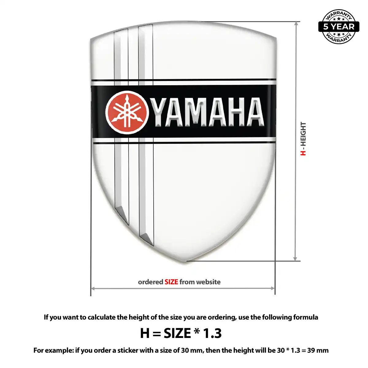 Yamaha Emblem Badge Logo Elite Finish
