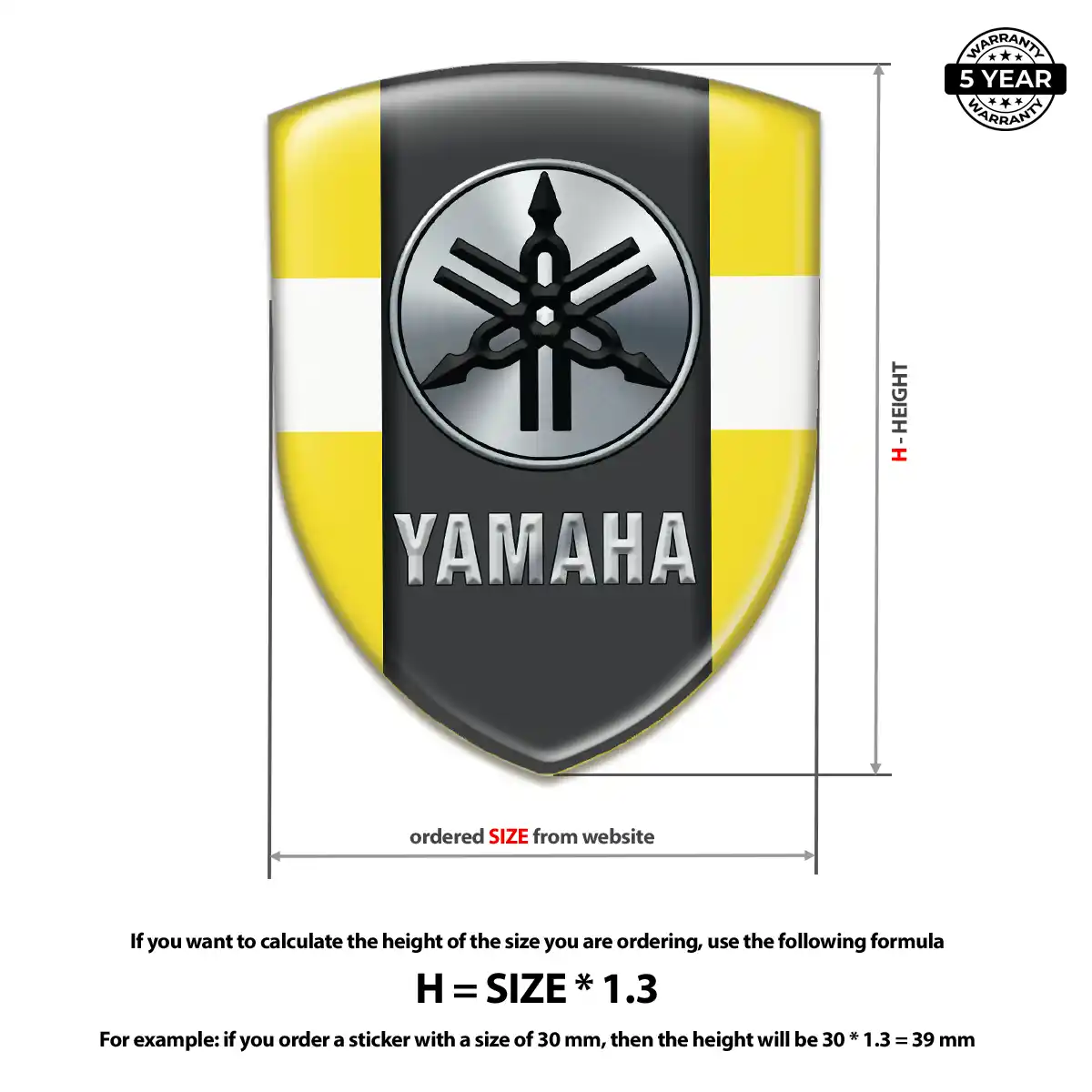 Yamaha Emblem Badge Logo Opulent Line