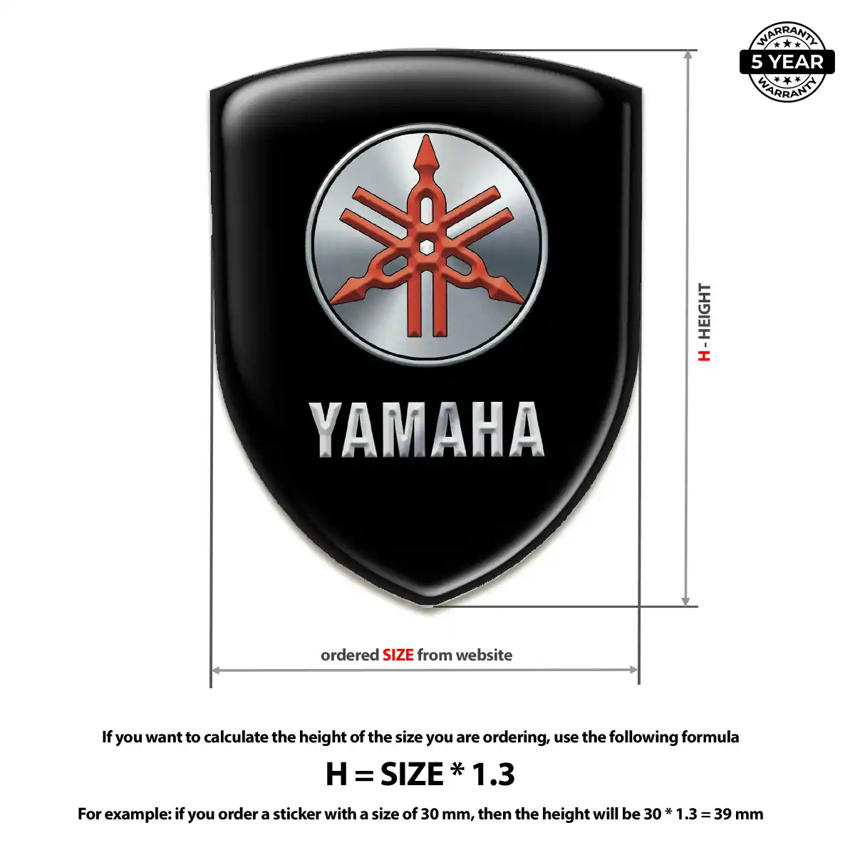 Yamaha Emblem Badge Logo Outer Style