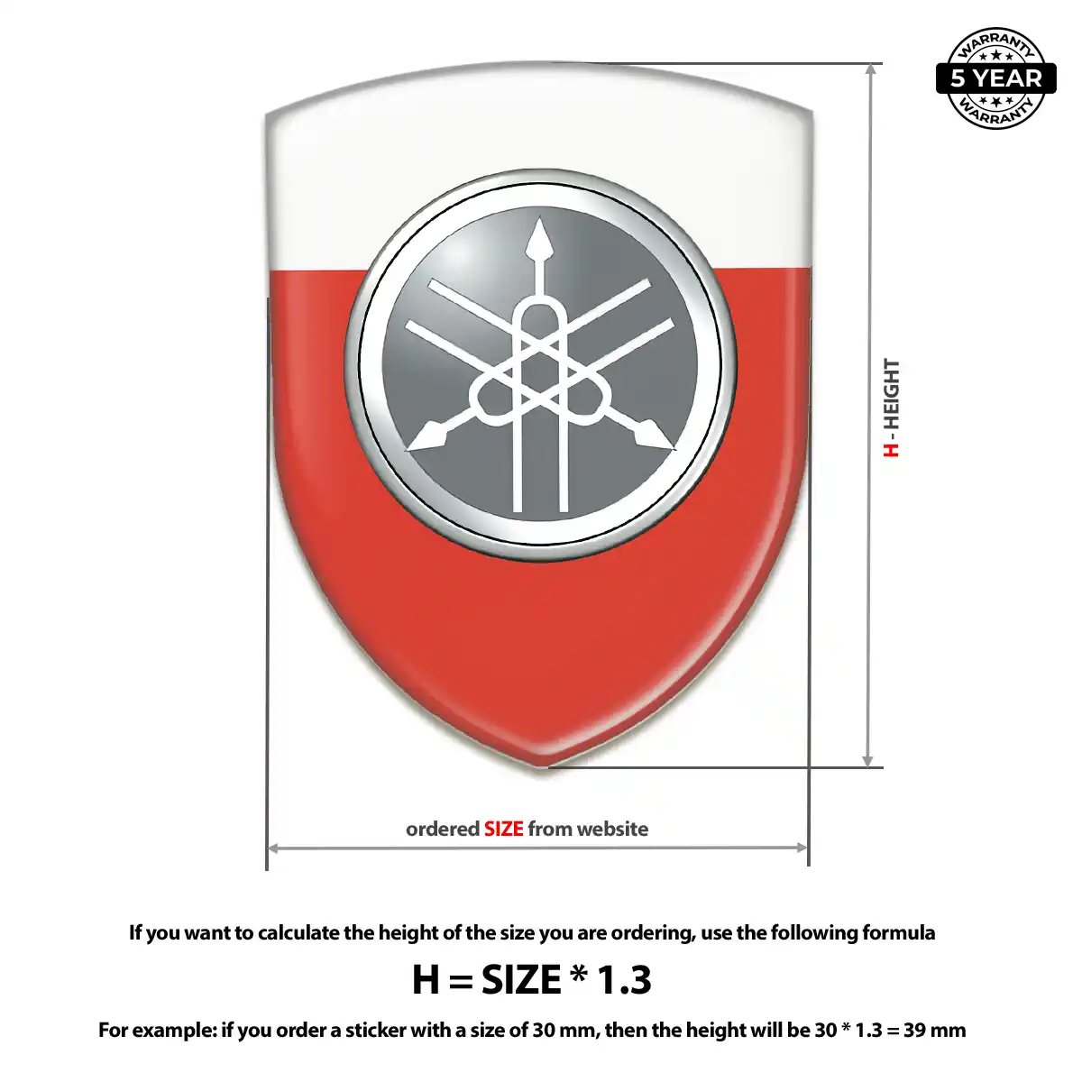 Yamaha Emblem Badge Logo Performance Style