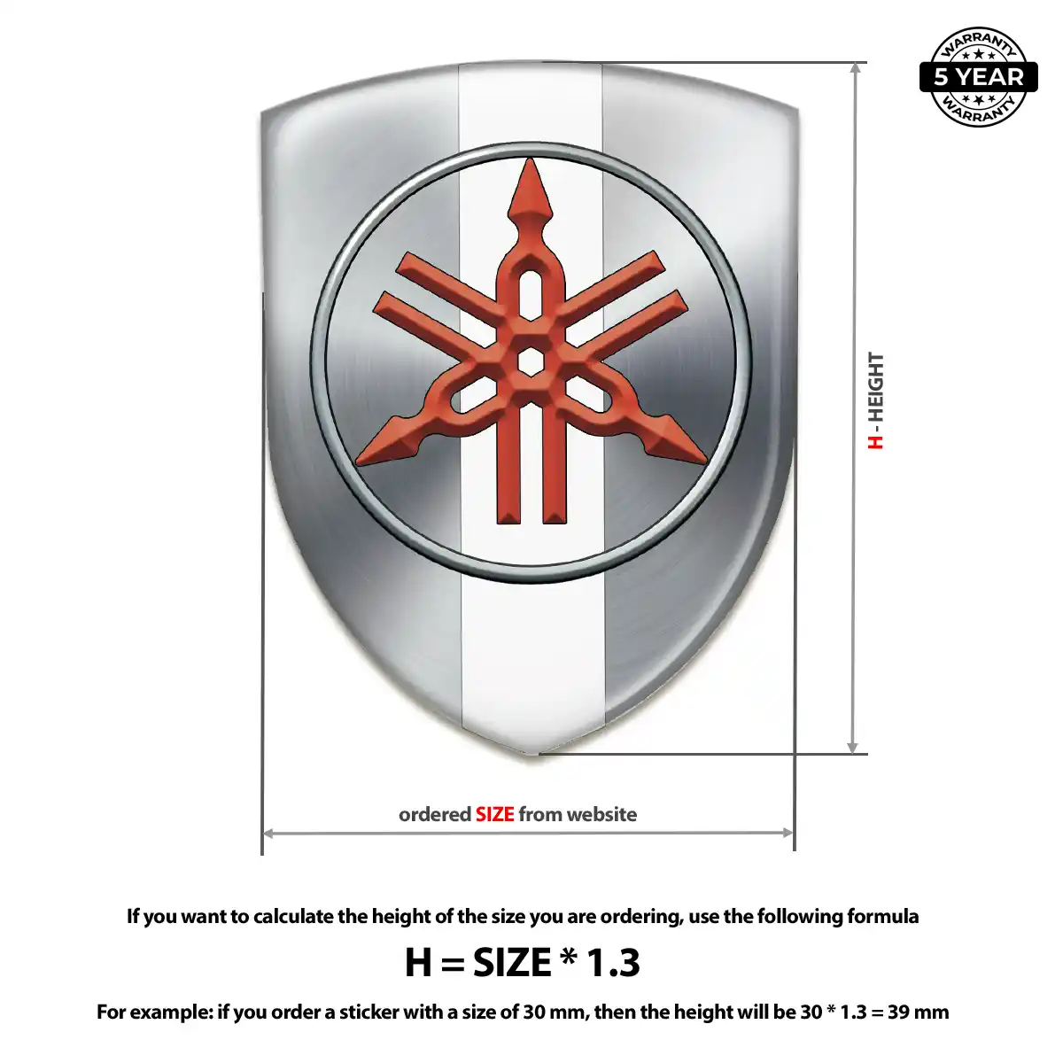 Yamaha Emblem Badge Logo Prestige Line