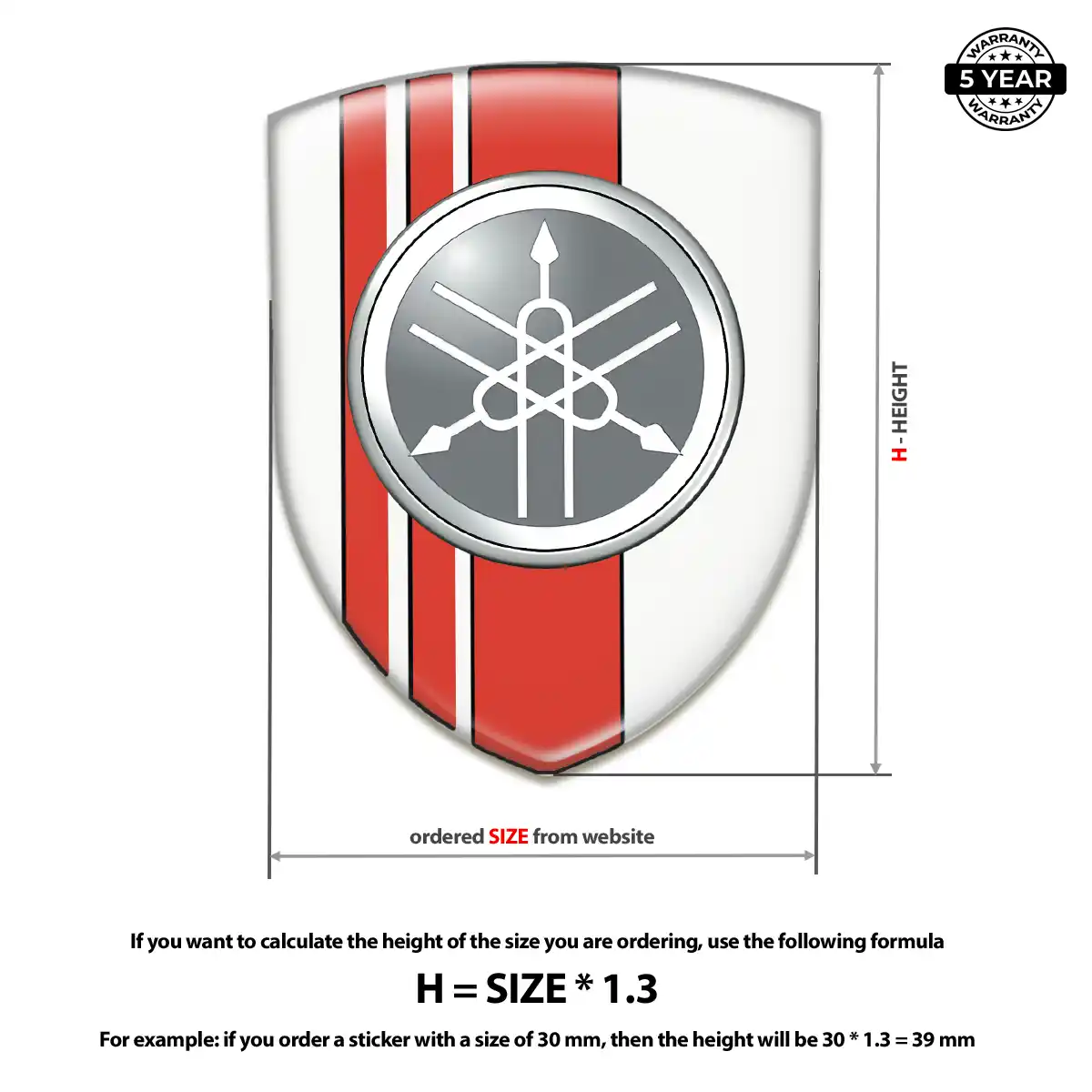 Yamaha Emblem Badge Logo Prime Quality