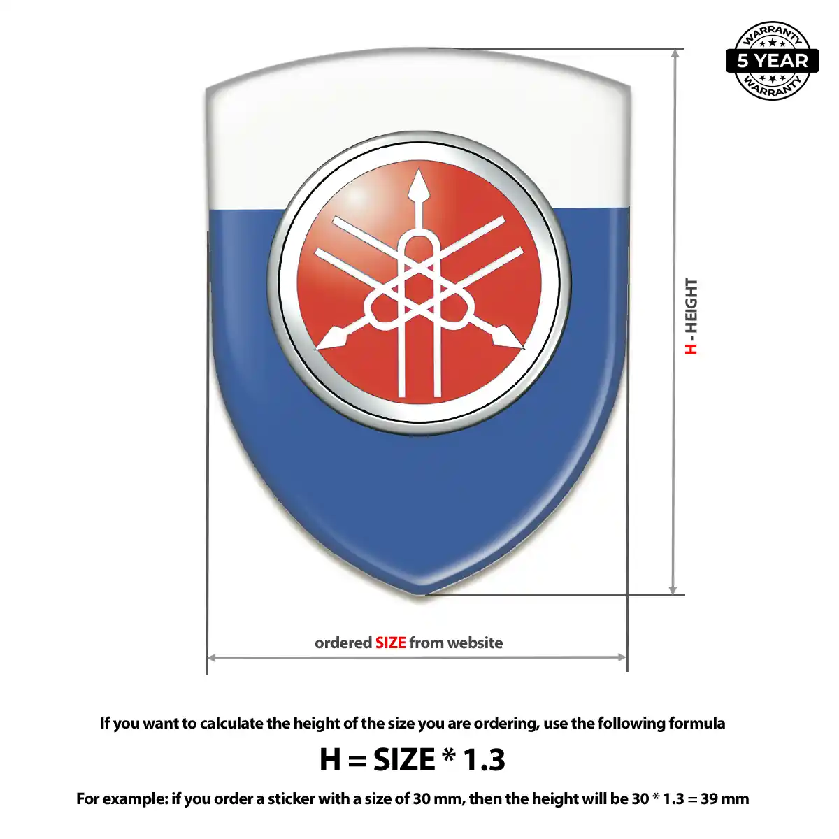 Yamaha Emblem Badge Logo Refined Design