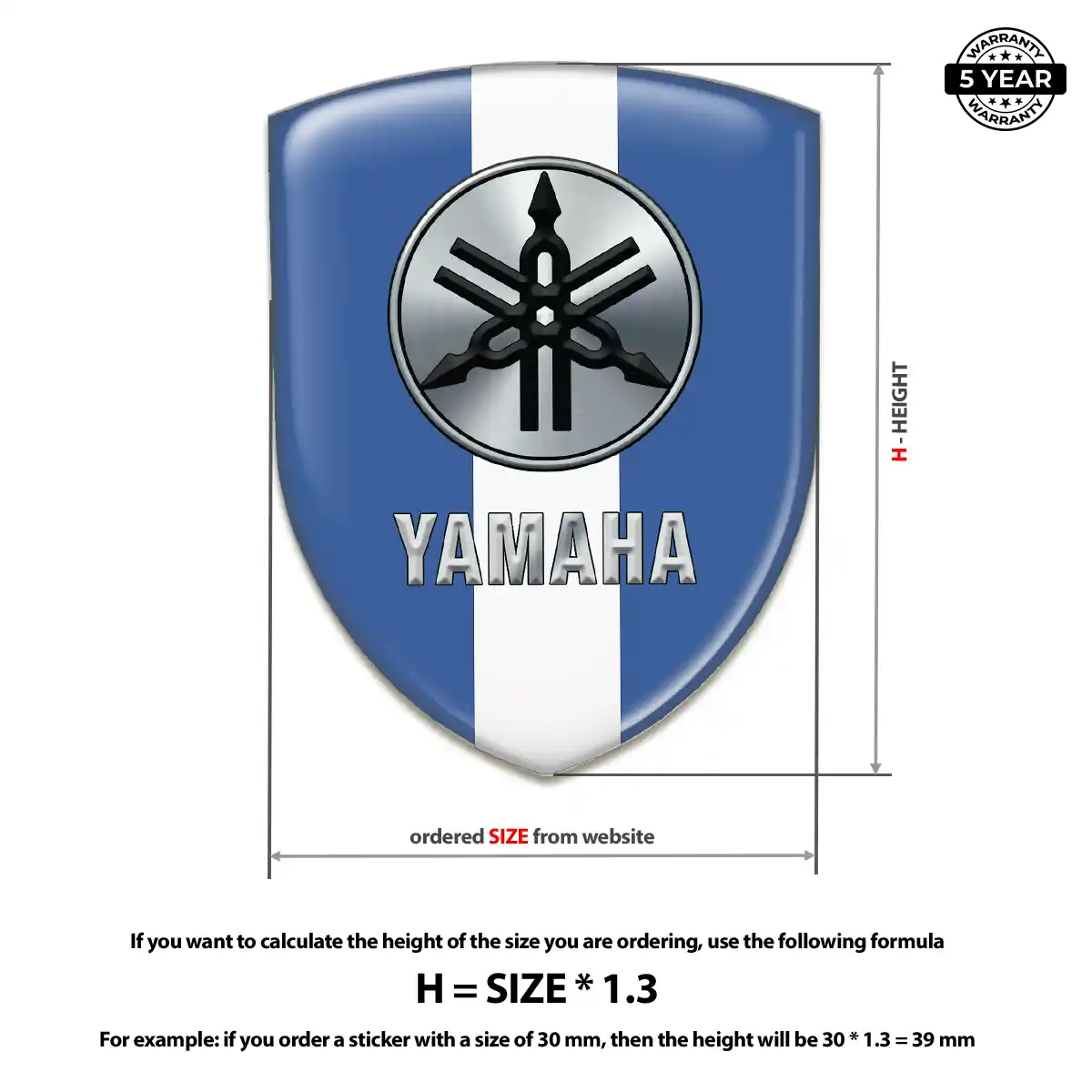 Yamaha Emblem Badge Logo Resin Elite