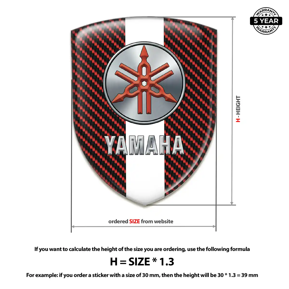 Yamaha Emblem Badge Logo Signature Grade