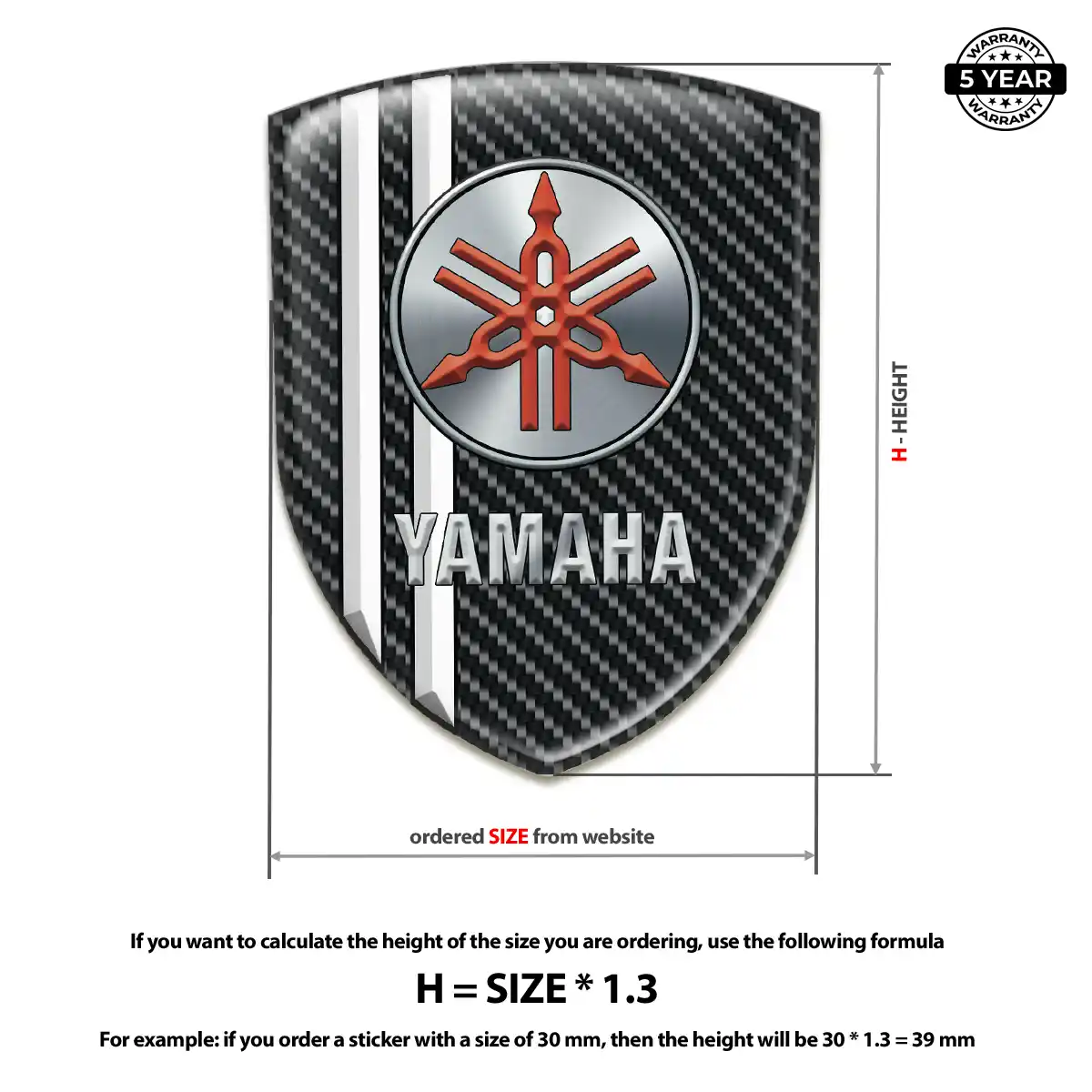 Yamaha Emblem Badge Logo Sport Tuning