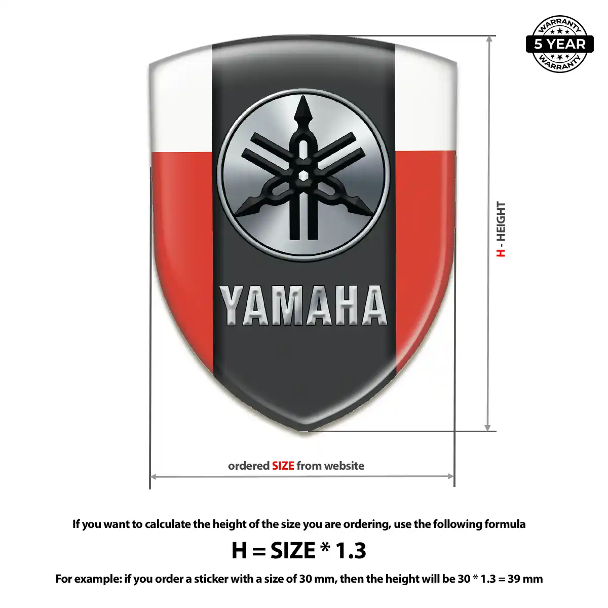 Yamaha Emblem Badge Logo Street Tuning