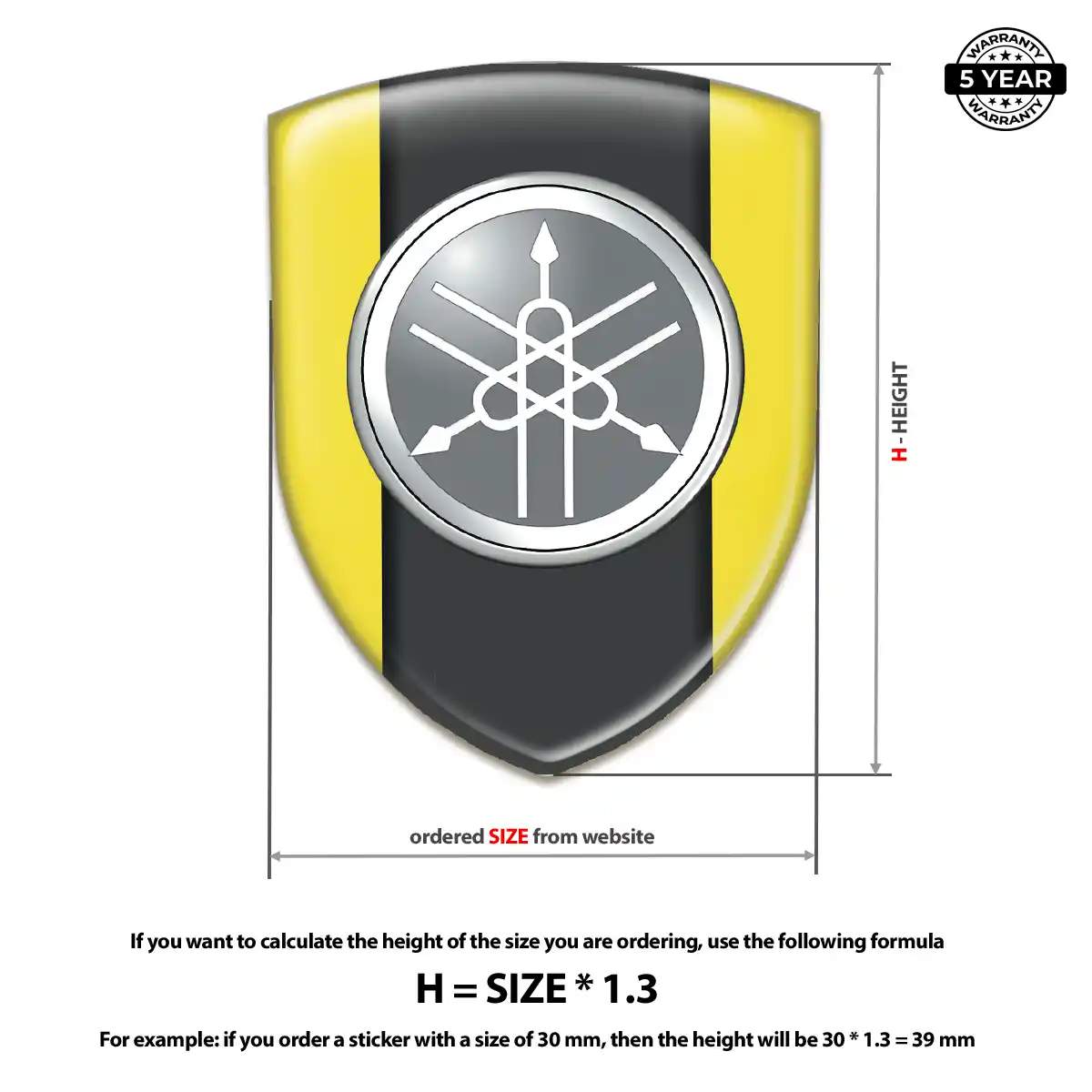 Yamaha Emblem Badge Logo Superior Craft