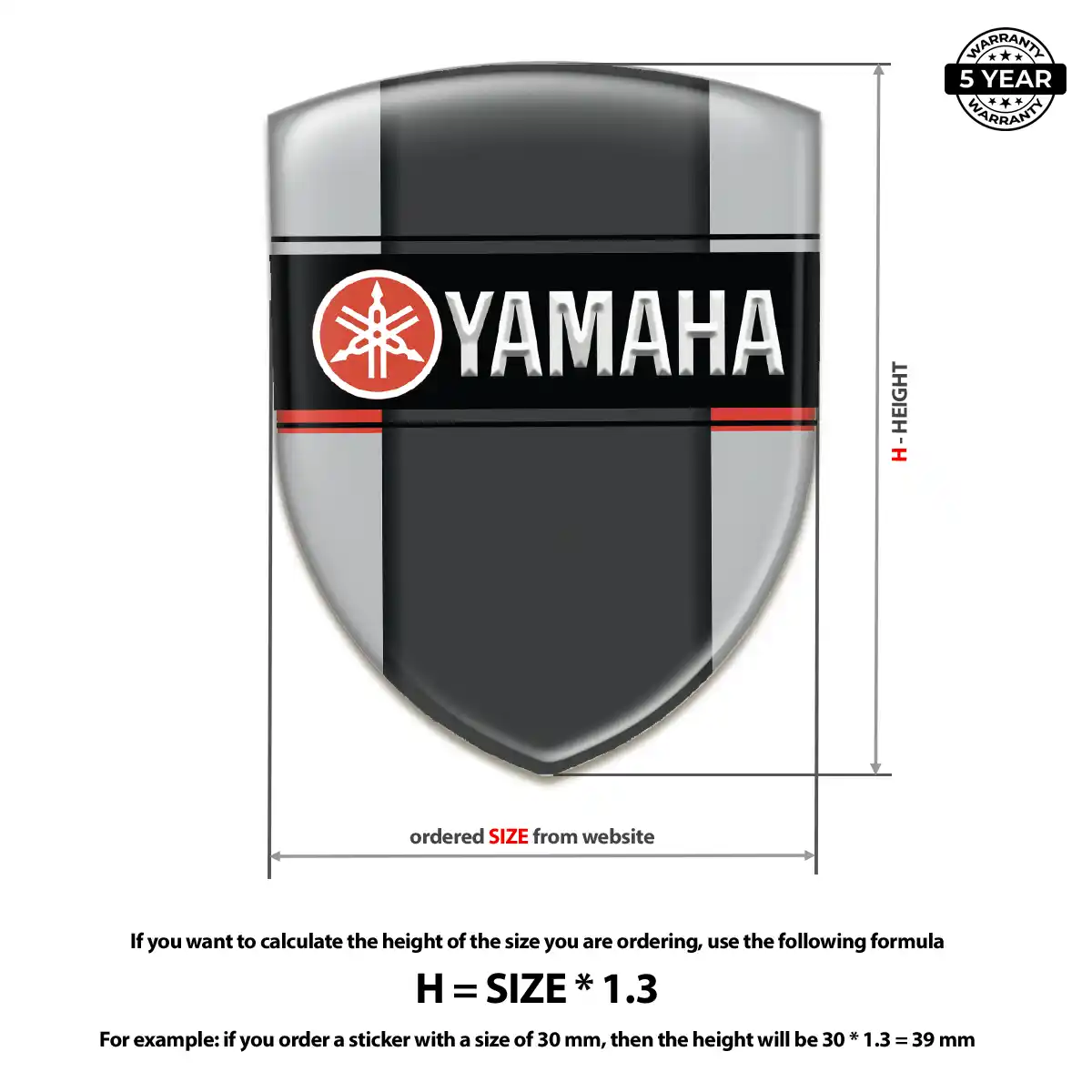 Yamaha Emblem Badge Outer Style