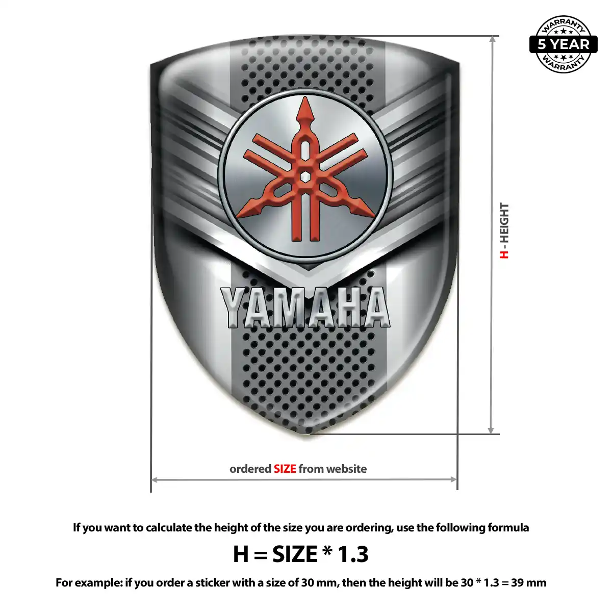 Yamaha Emblem Badge Performance Style