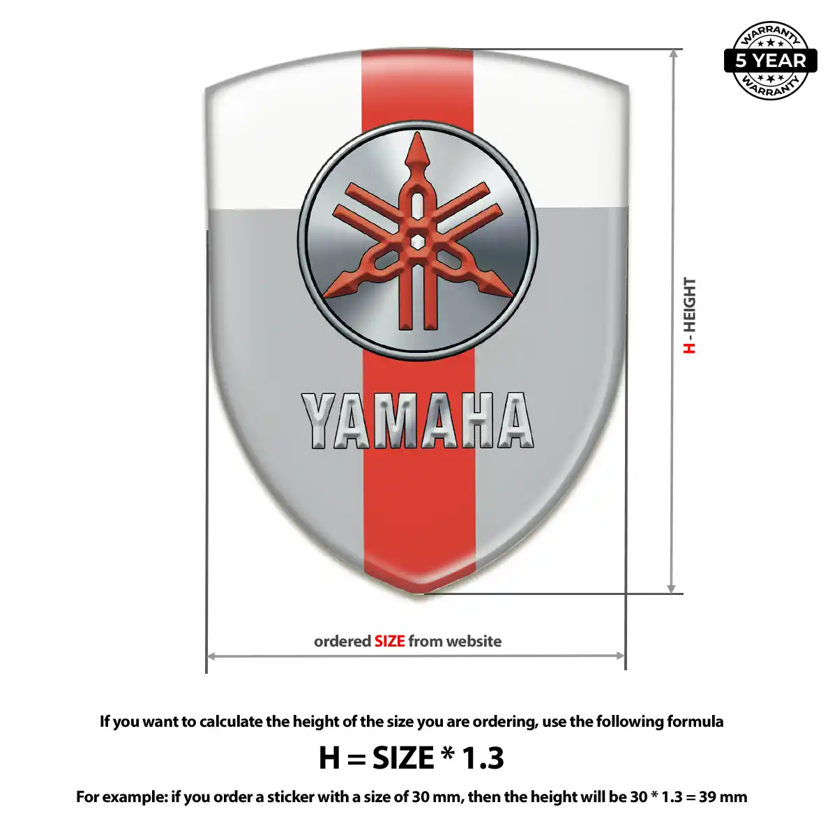 Yamaha Emblem Badge Premium Dome