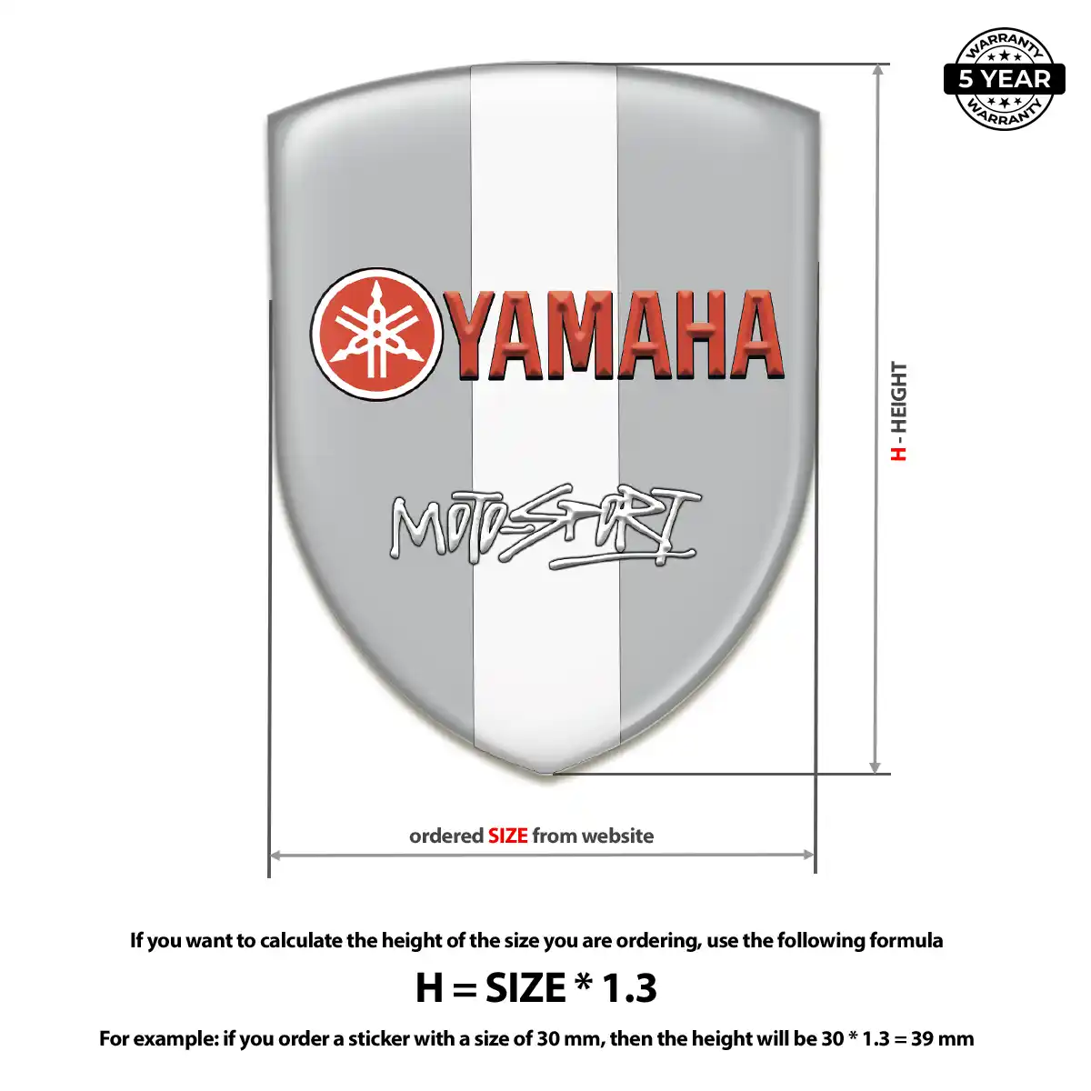 Yamaha Emblem Badge Resin Elite