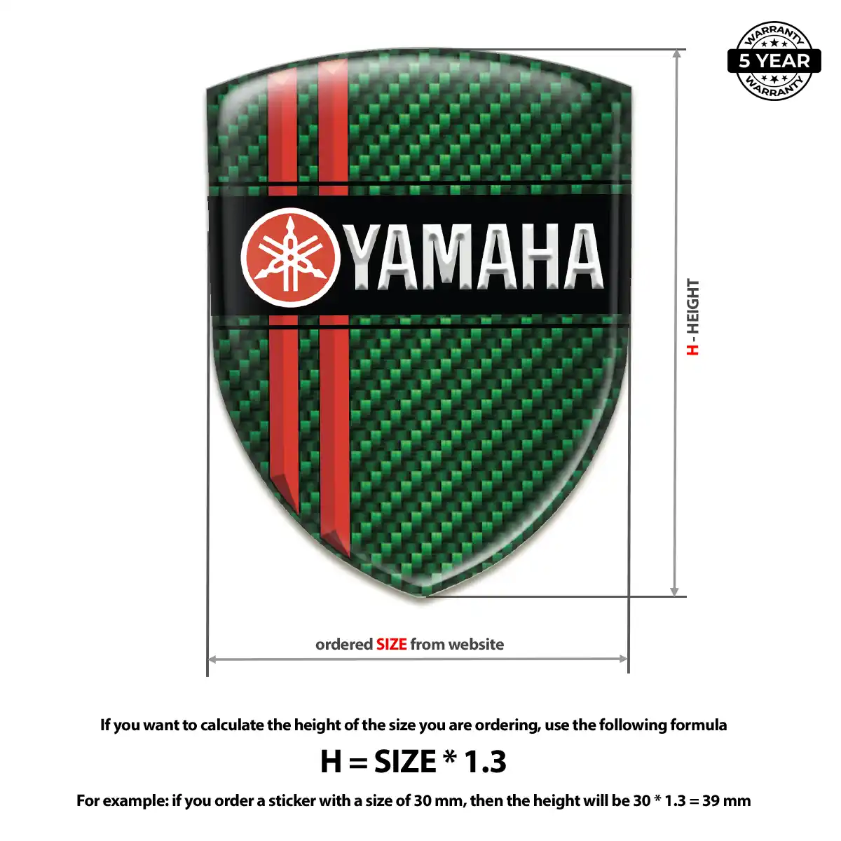 Yamaha Emblem Badge Resin Luxe