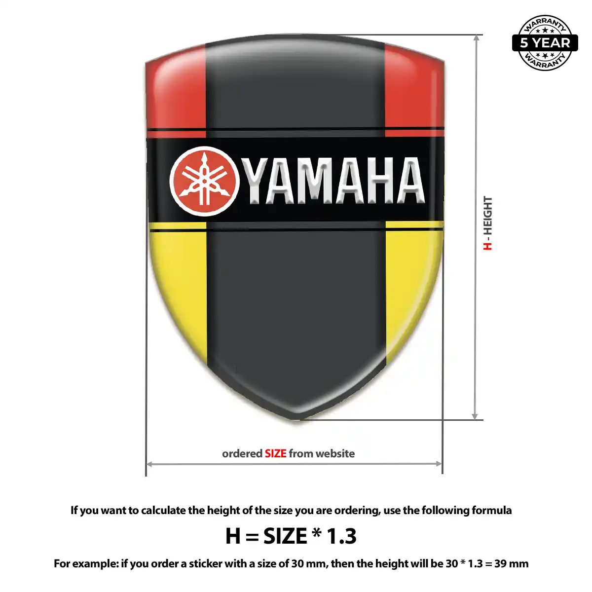 Yamaha Emblem Badge Vortex Series