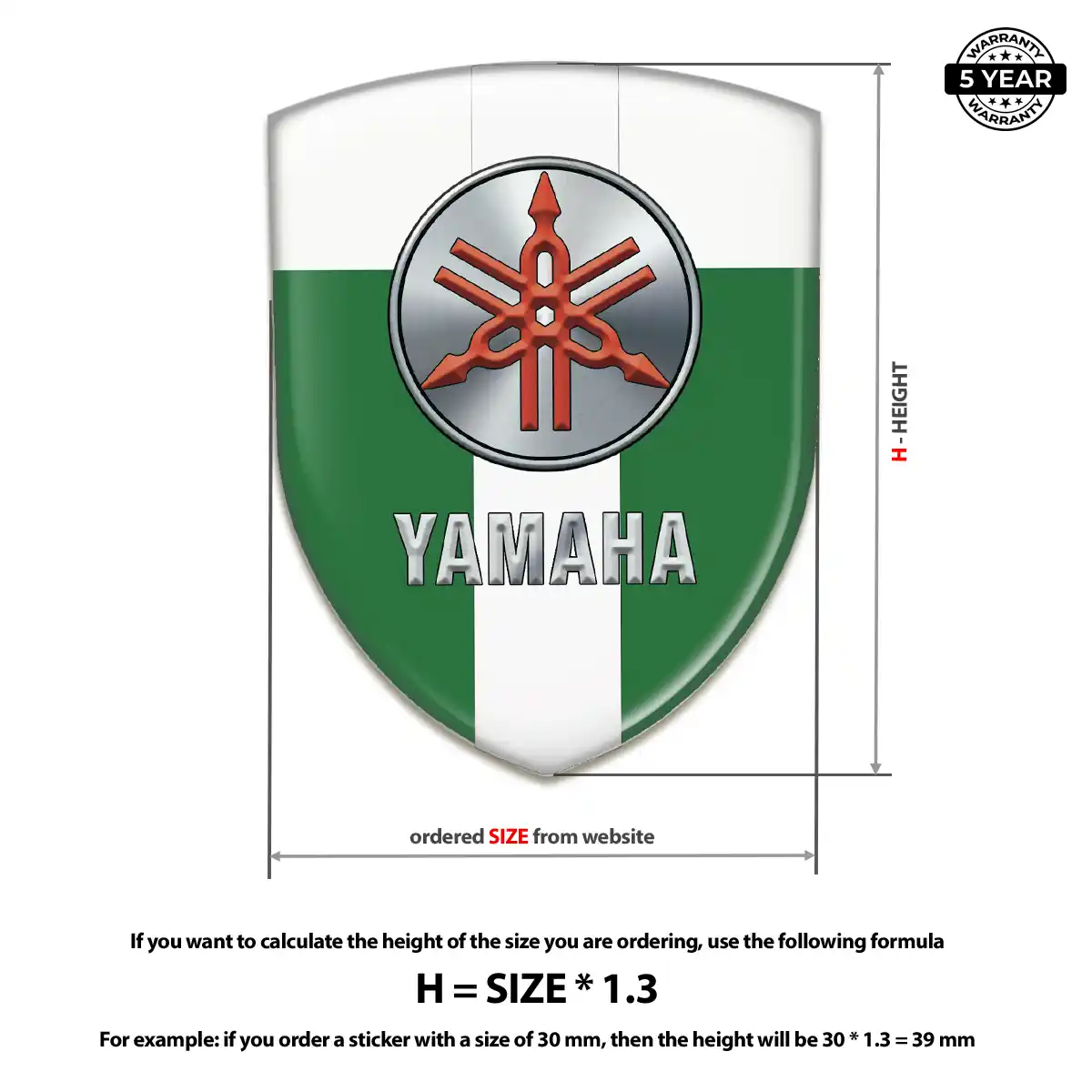 Yamaha Emblem Crest Resin Elite