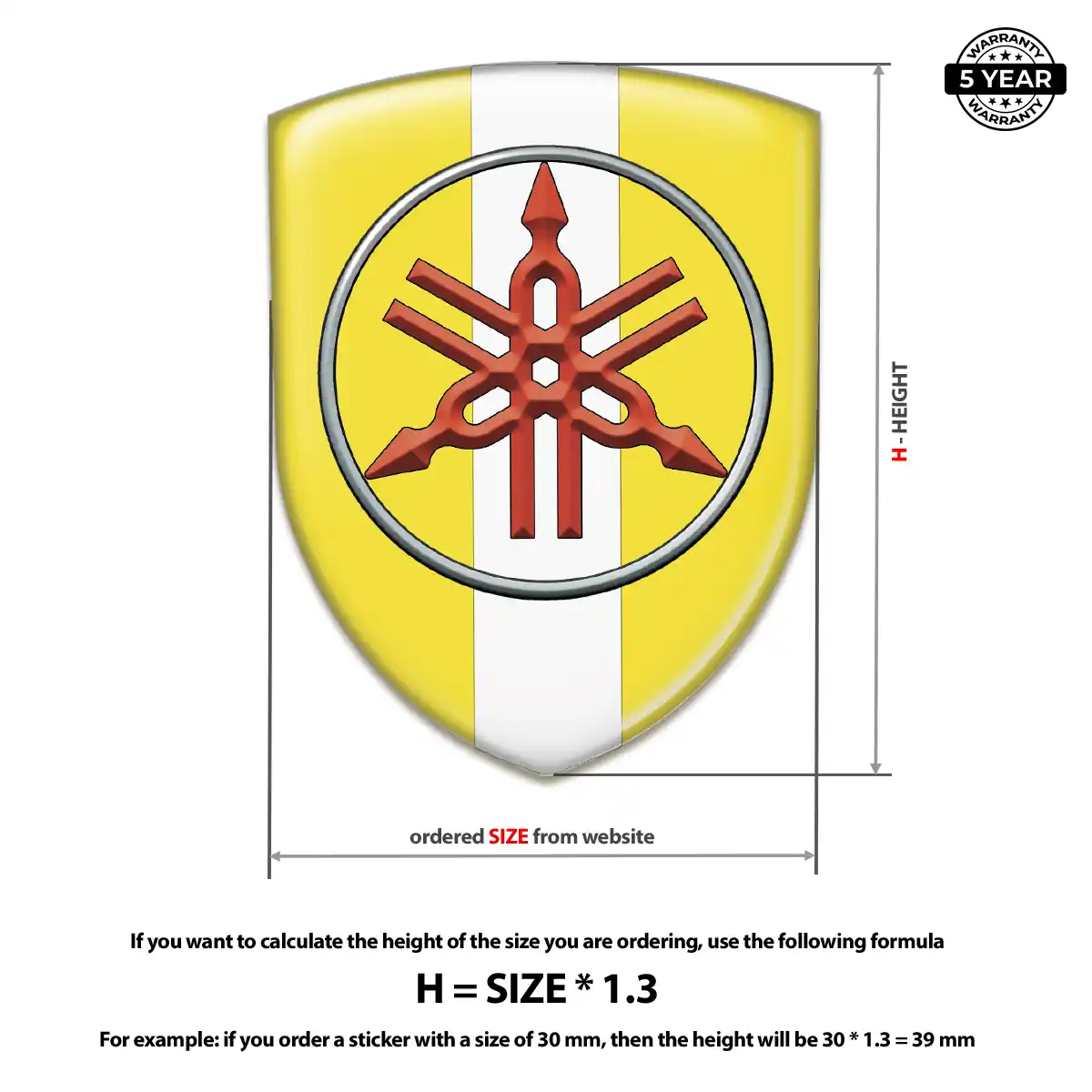 Yamaha Emblem Crest Resin Luxe