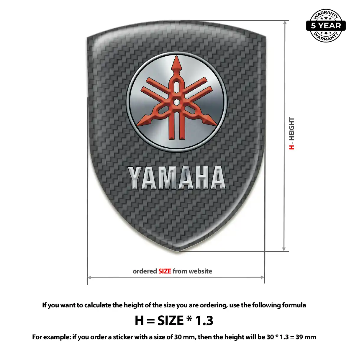 Yamaha Emblem Crest Sleek Style