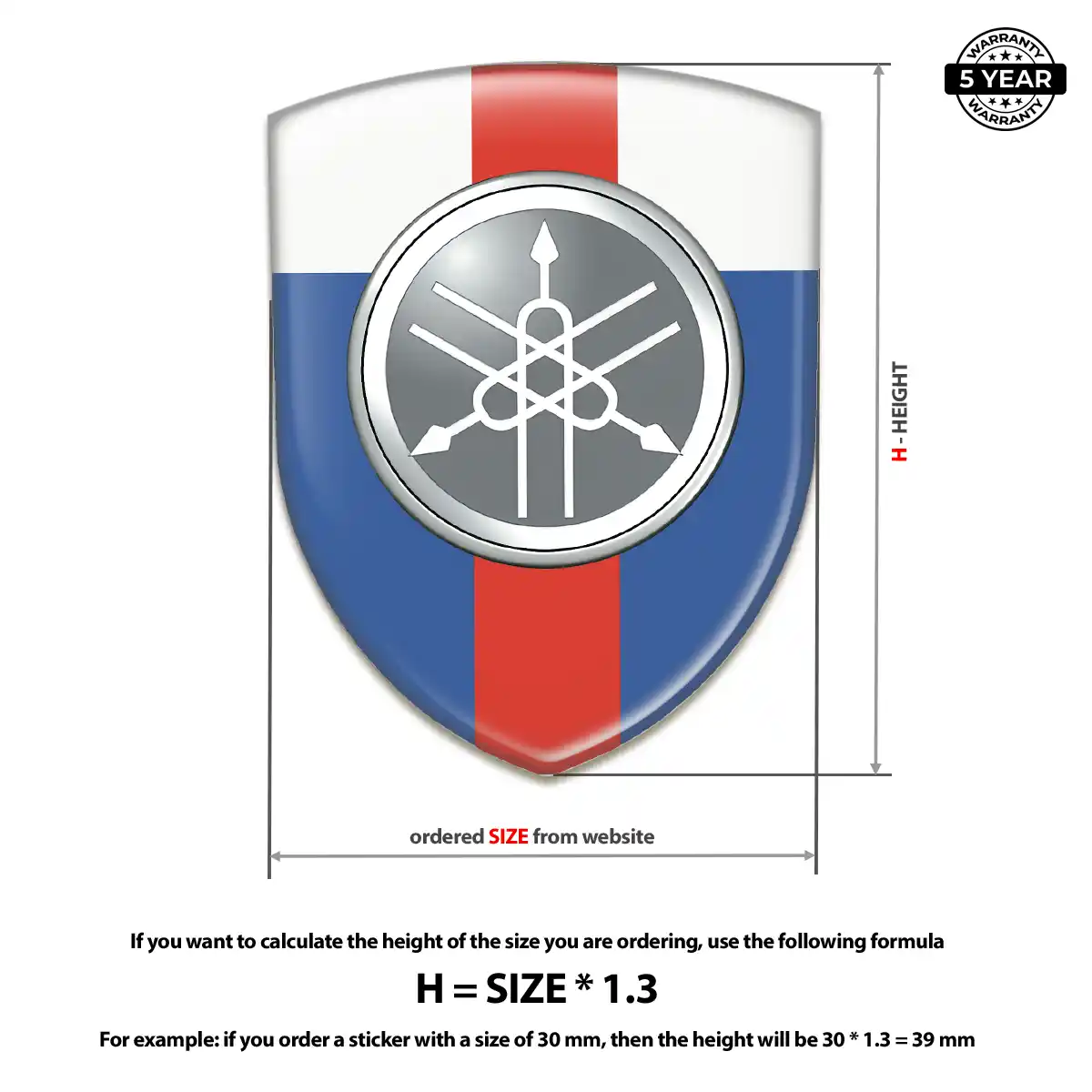 Yamaha Emblem Domed Badge Auto Tuning