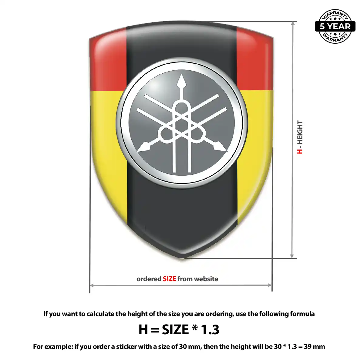 Yamaha Emblem Domed Badge Elite Edition