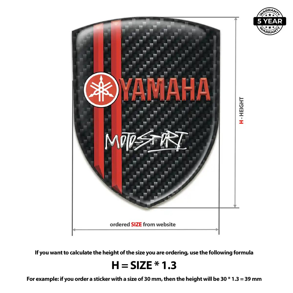 Yamaha Emblem Domed Badge Exclusive Series