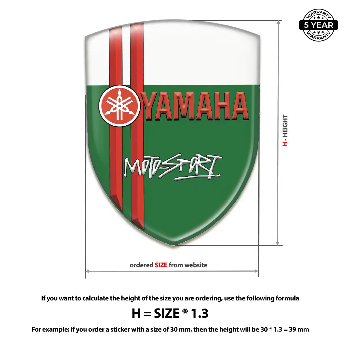 Yamaha Emblem Domed Badge Interior Luxe