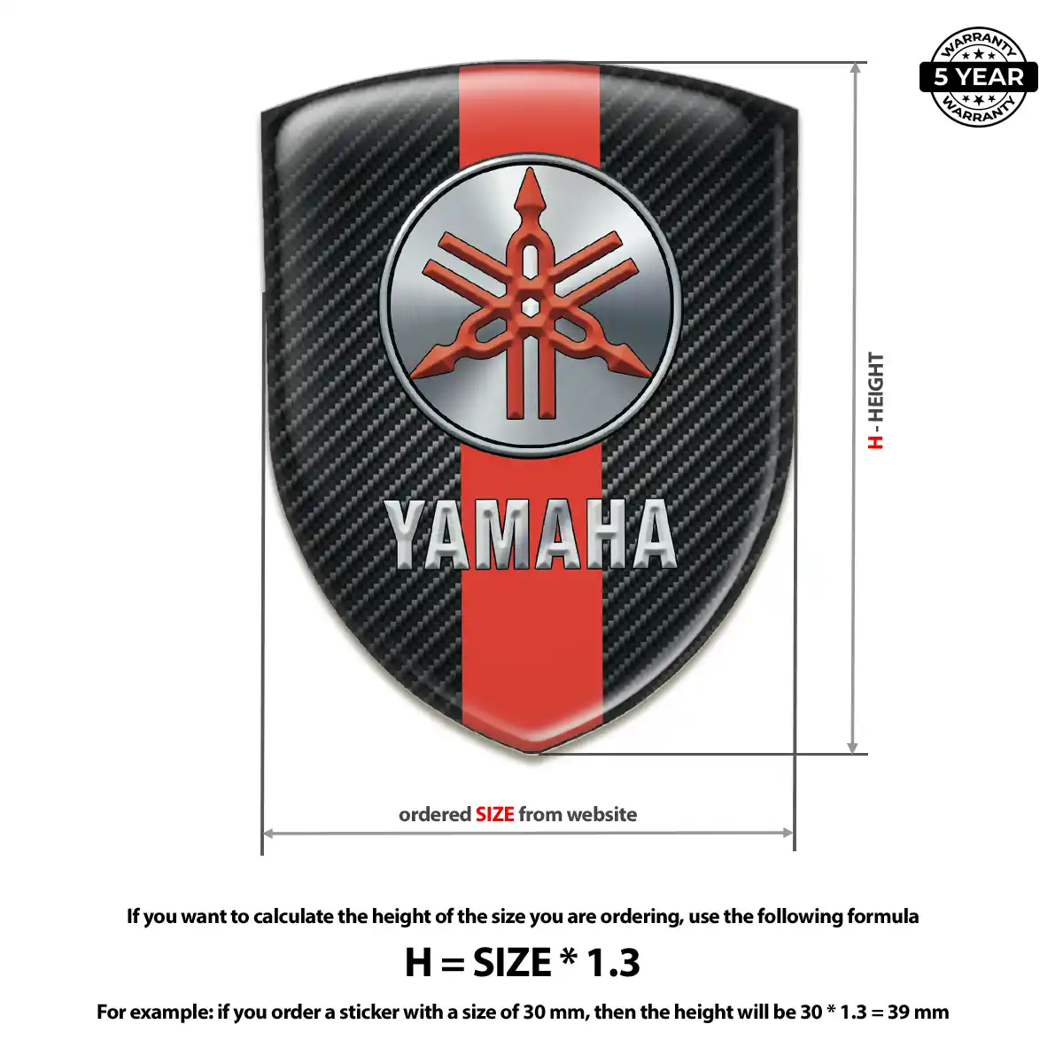 Yamaha Emblem Domed Badge Noble Edition