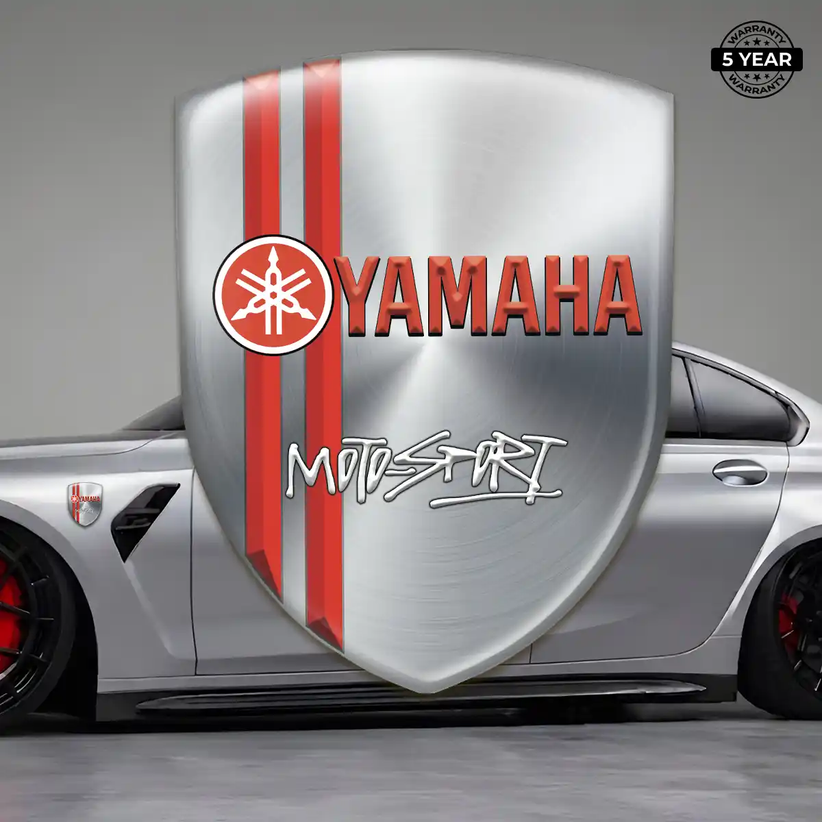 Yamaha Emblem Domed Badge Sleek Style