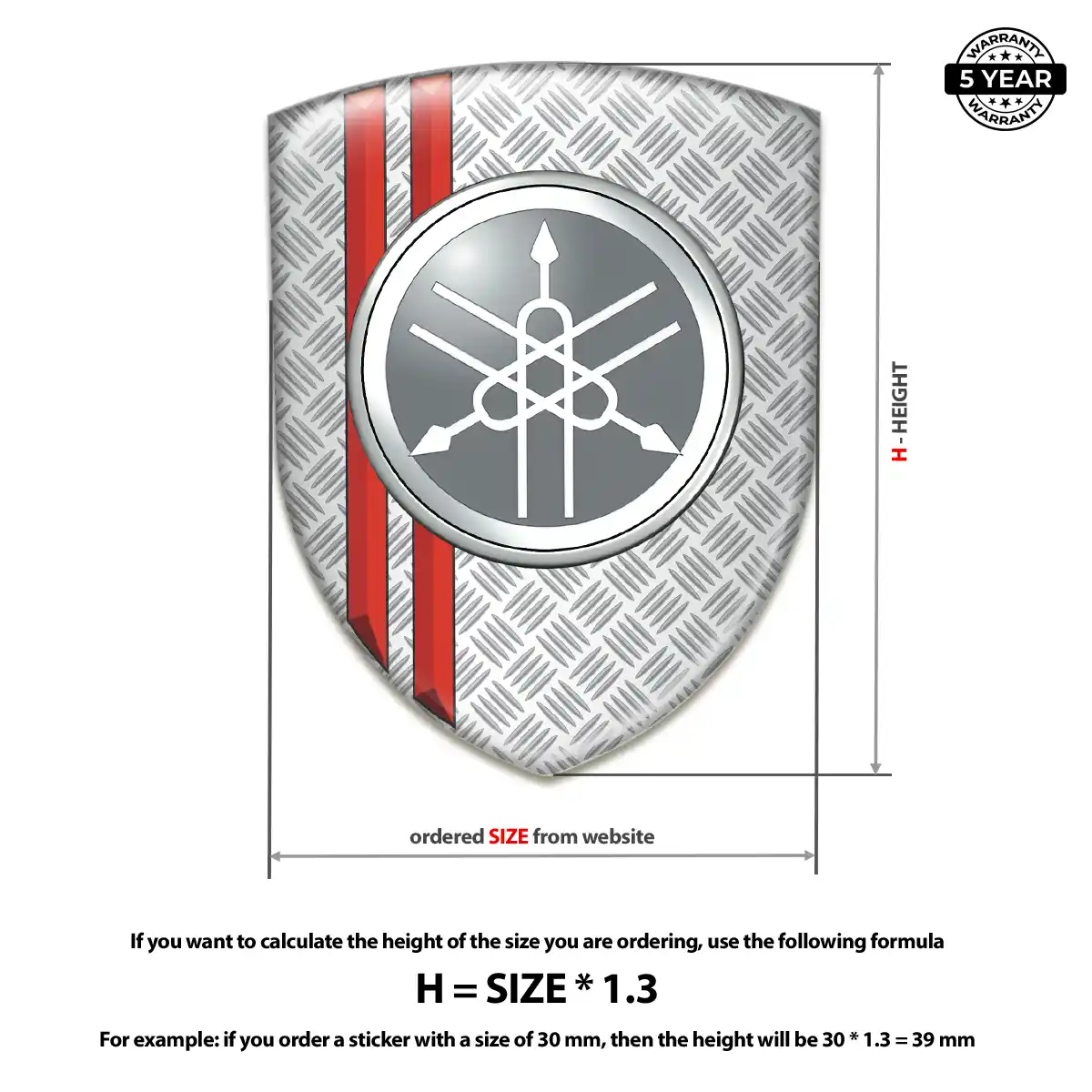 Yamaha Emblem Domed Badge Superior Craft
