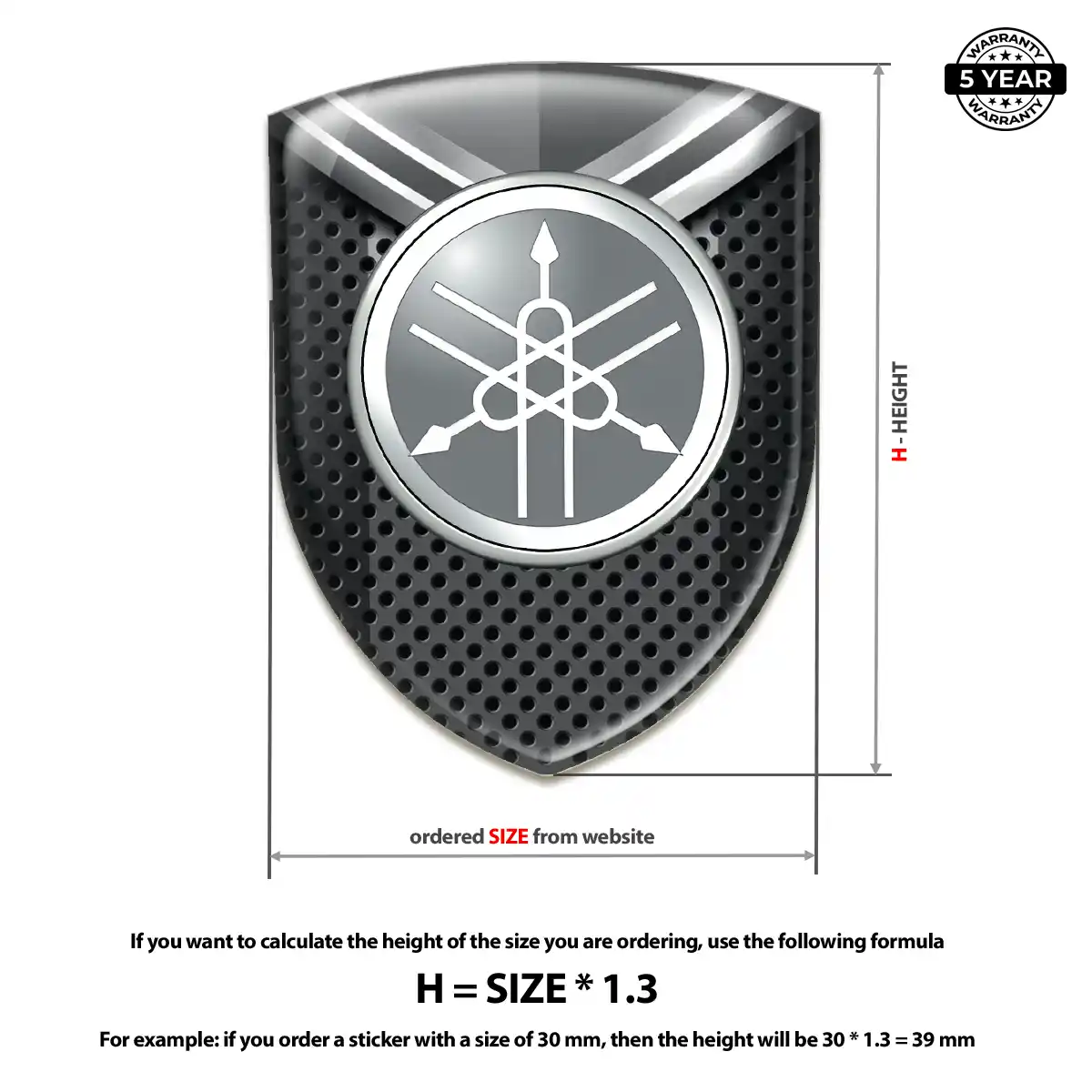Yamaha Emblem Logo Badge Branded Line