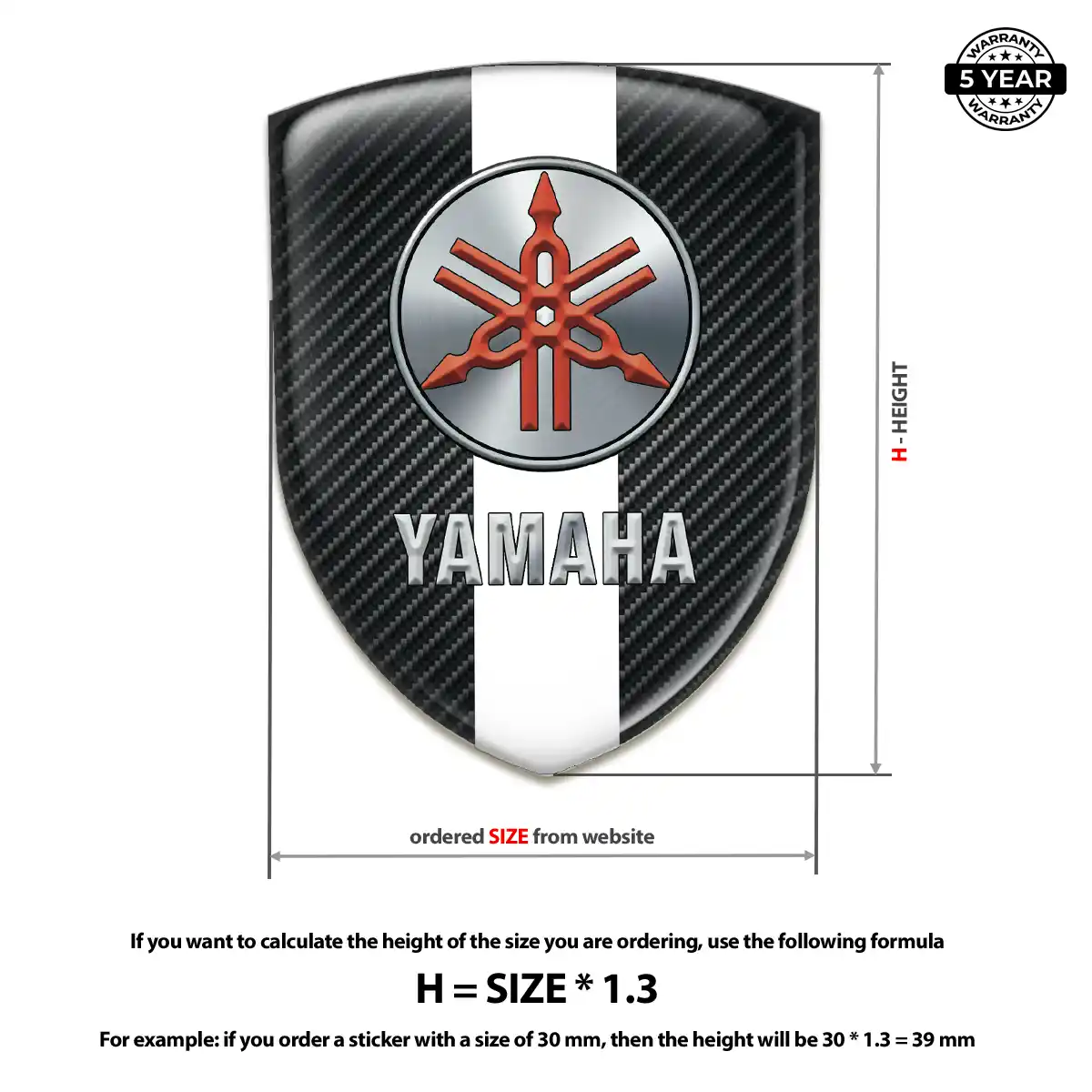 Yamaha Emblem Logo Badge Cabin Style
