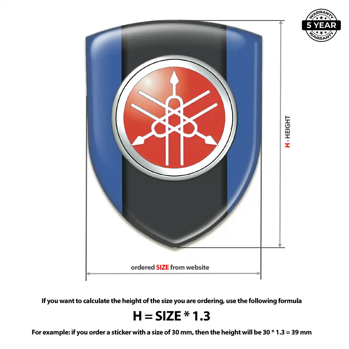 Yamaha Emblem Logo Badge Elite Finish