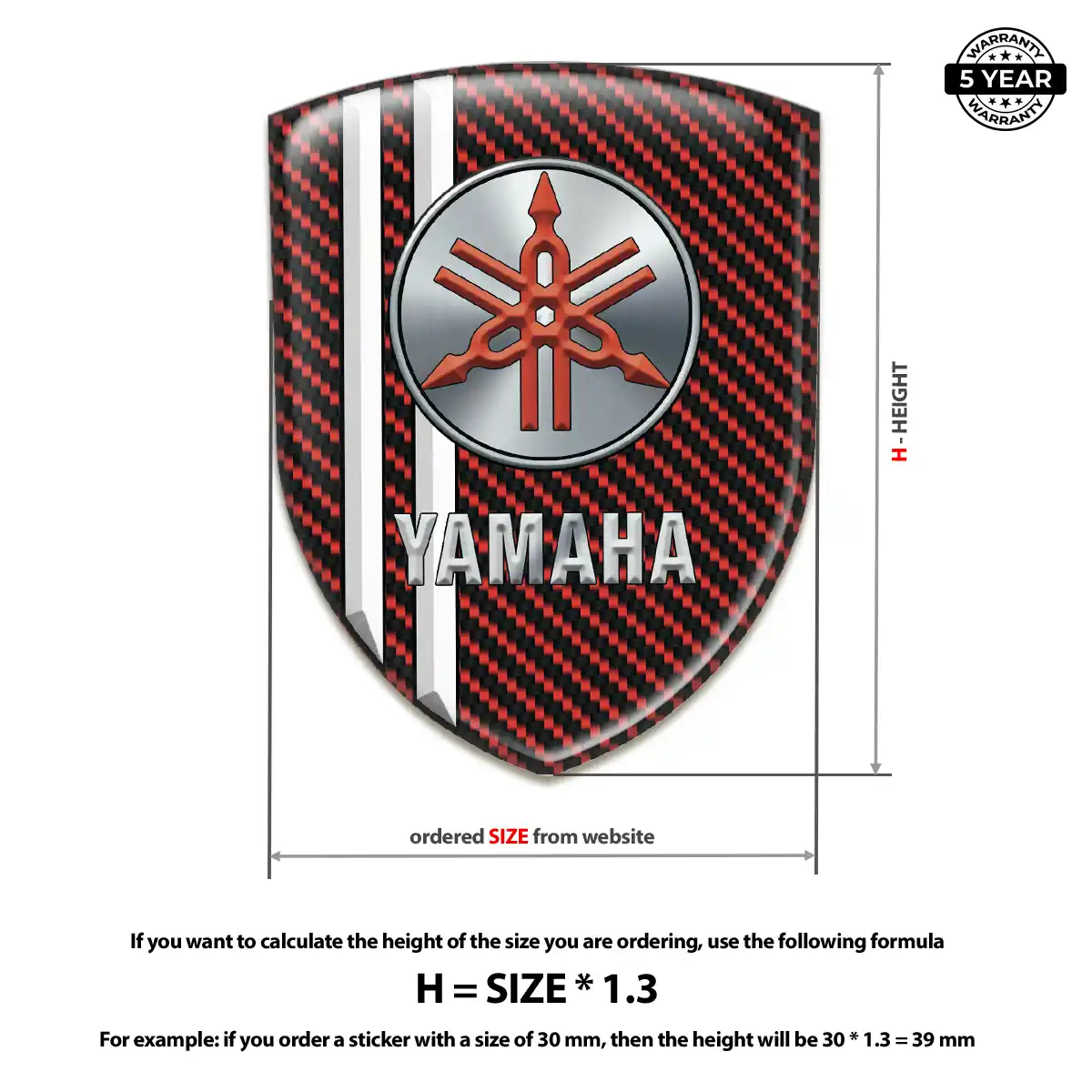 Yamaha Emblem Logo Badge Outer Style