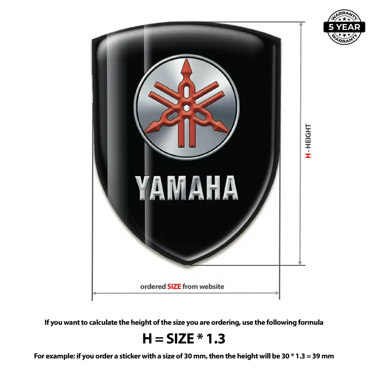 Yamaha Emblem Logo Badge Resin Elite