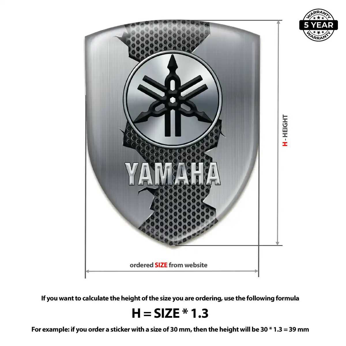 Yamaha Emblem Logo Badge Resin Luxe